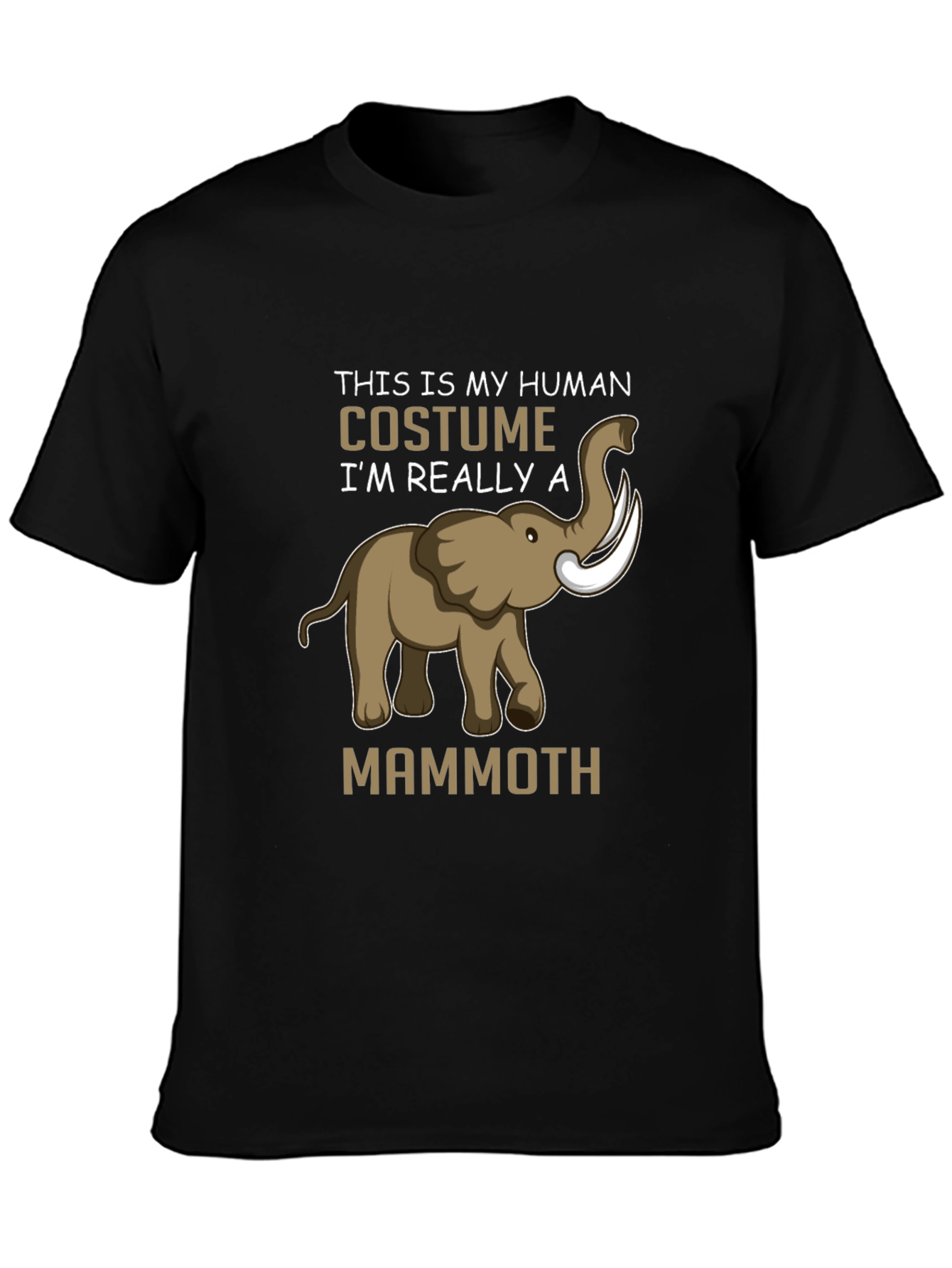 Black Human Costume Mammoth Graphic Tee view 3