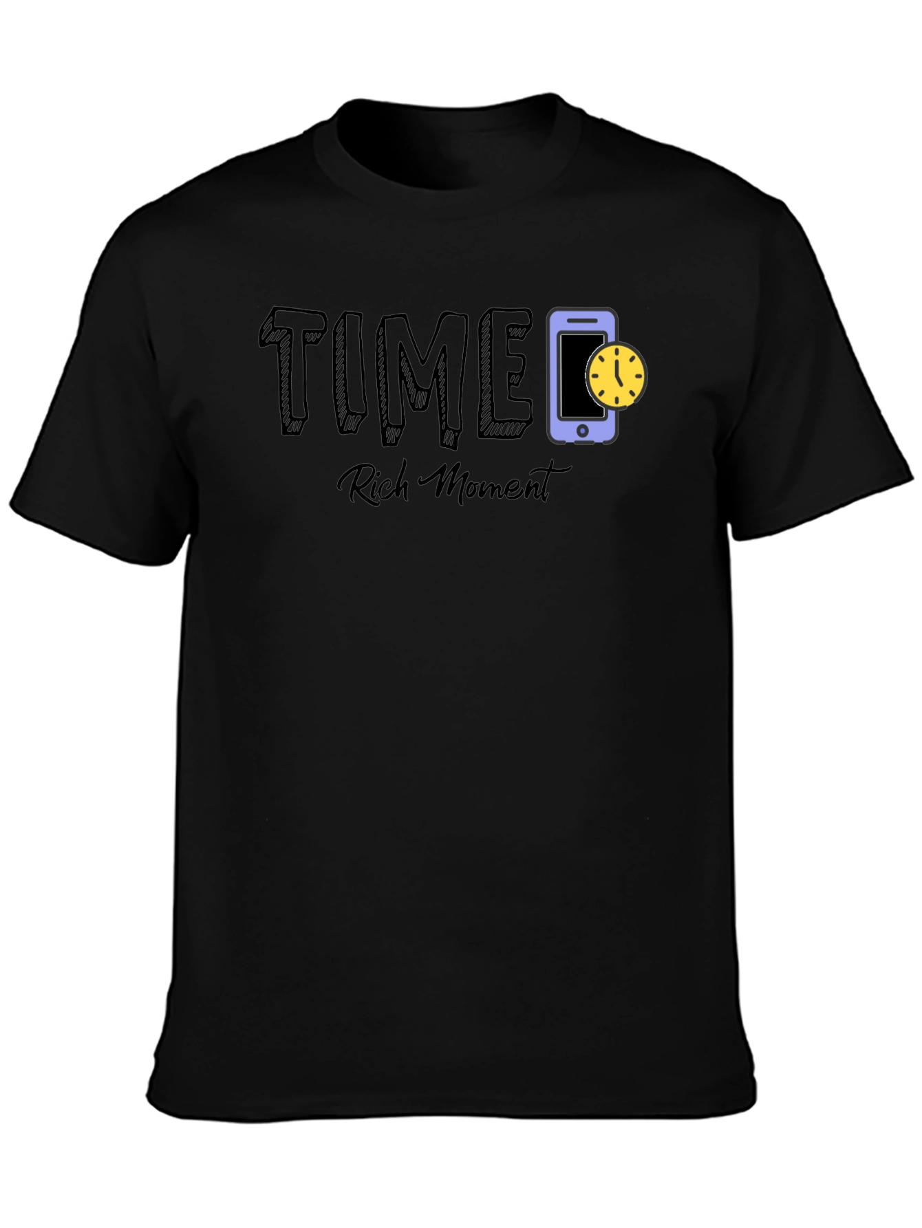 Black Time Rich Moment T-Shirt view 3