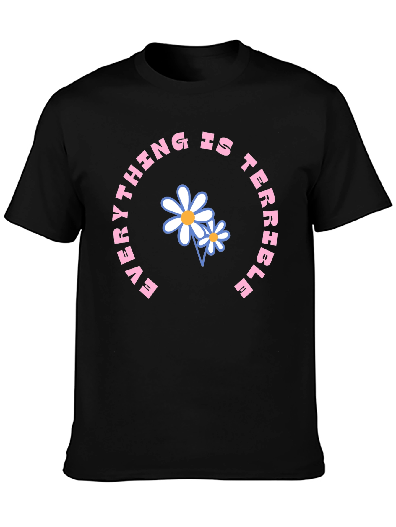 Black Everything is Terrible Graphic Tee view 3