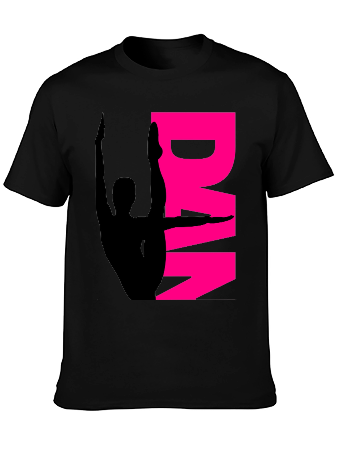 Black Dancer Silhouette Graphic Tee view 3