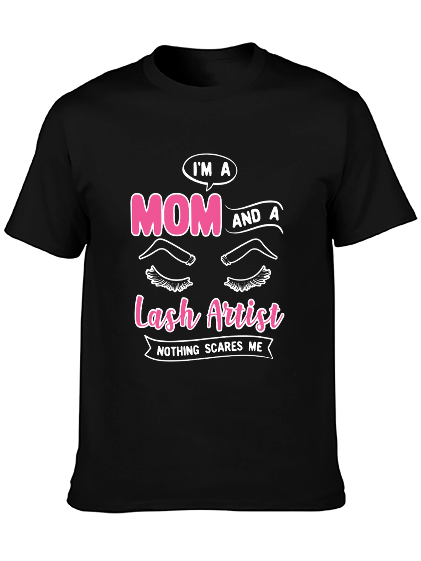 Black Mom and Lash Artist Graphic Tee view 3