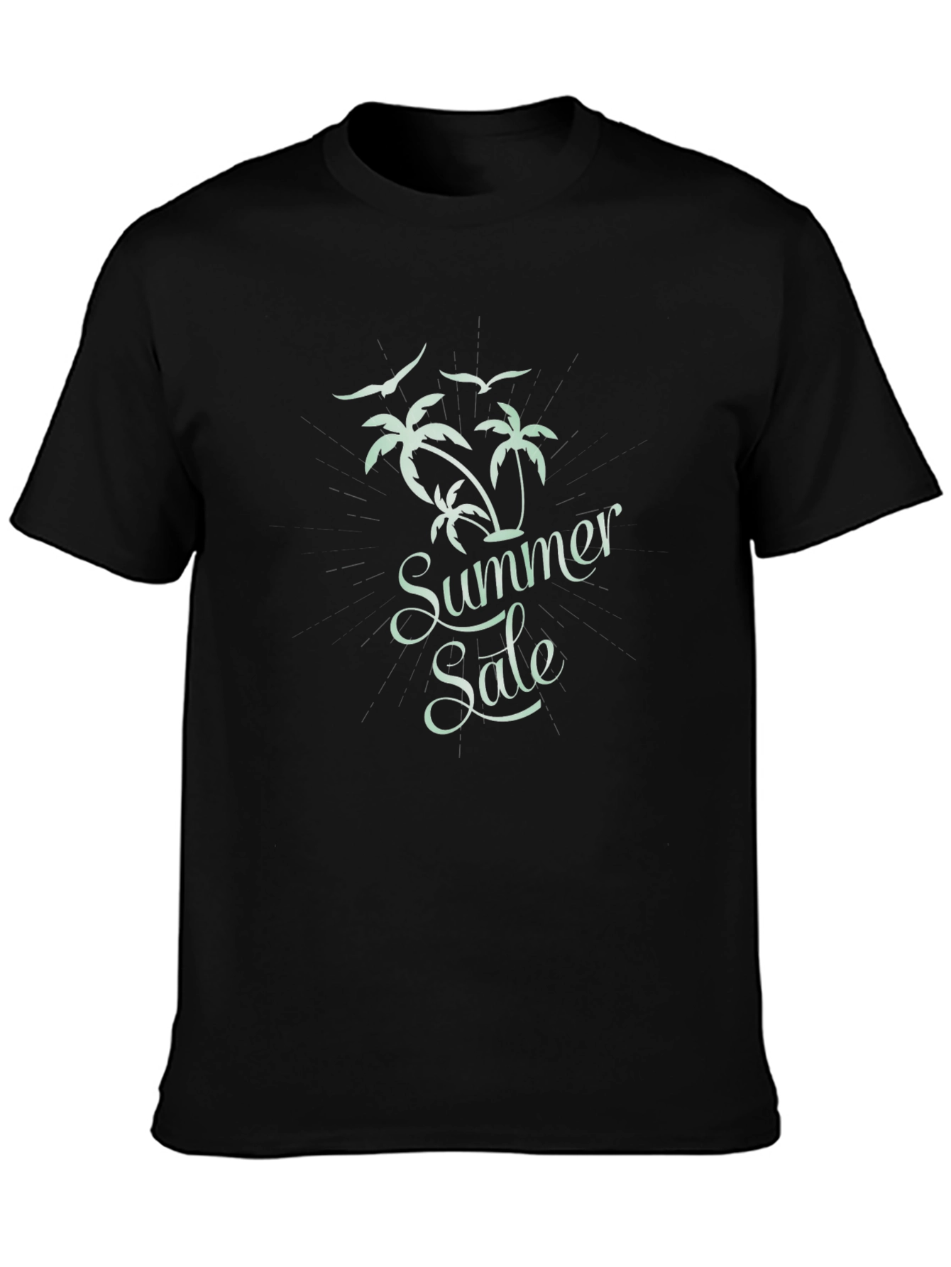 Black Summer Sale Black Graphic T-Shirt view 3