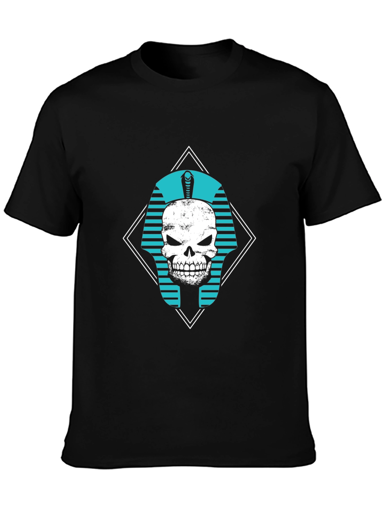 Black Skull Pharaoh Graphic Tee - Black view 3