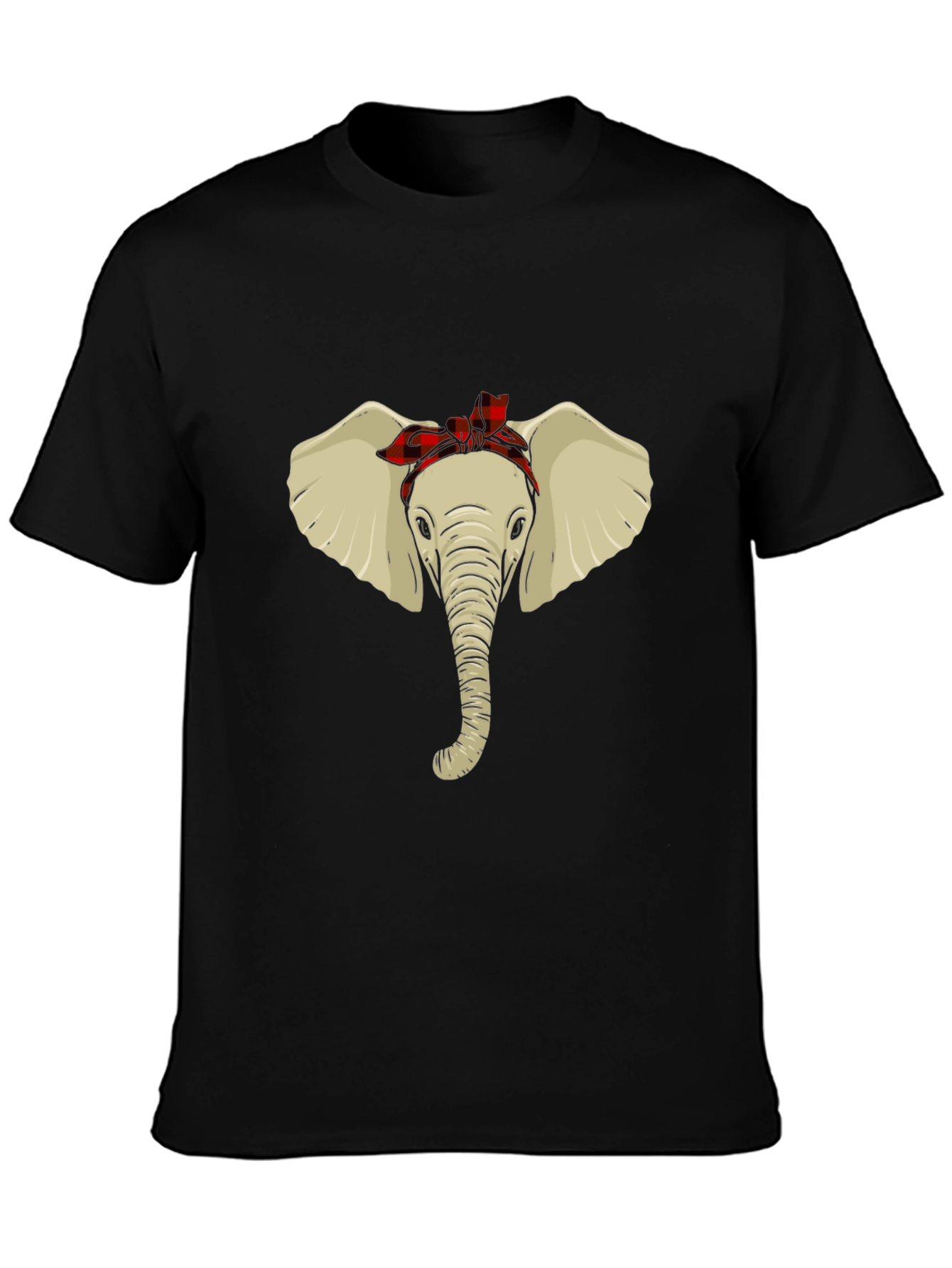 Black Elephant with Bandana Graphic Tee - Unisex view 3