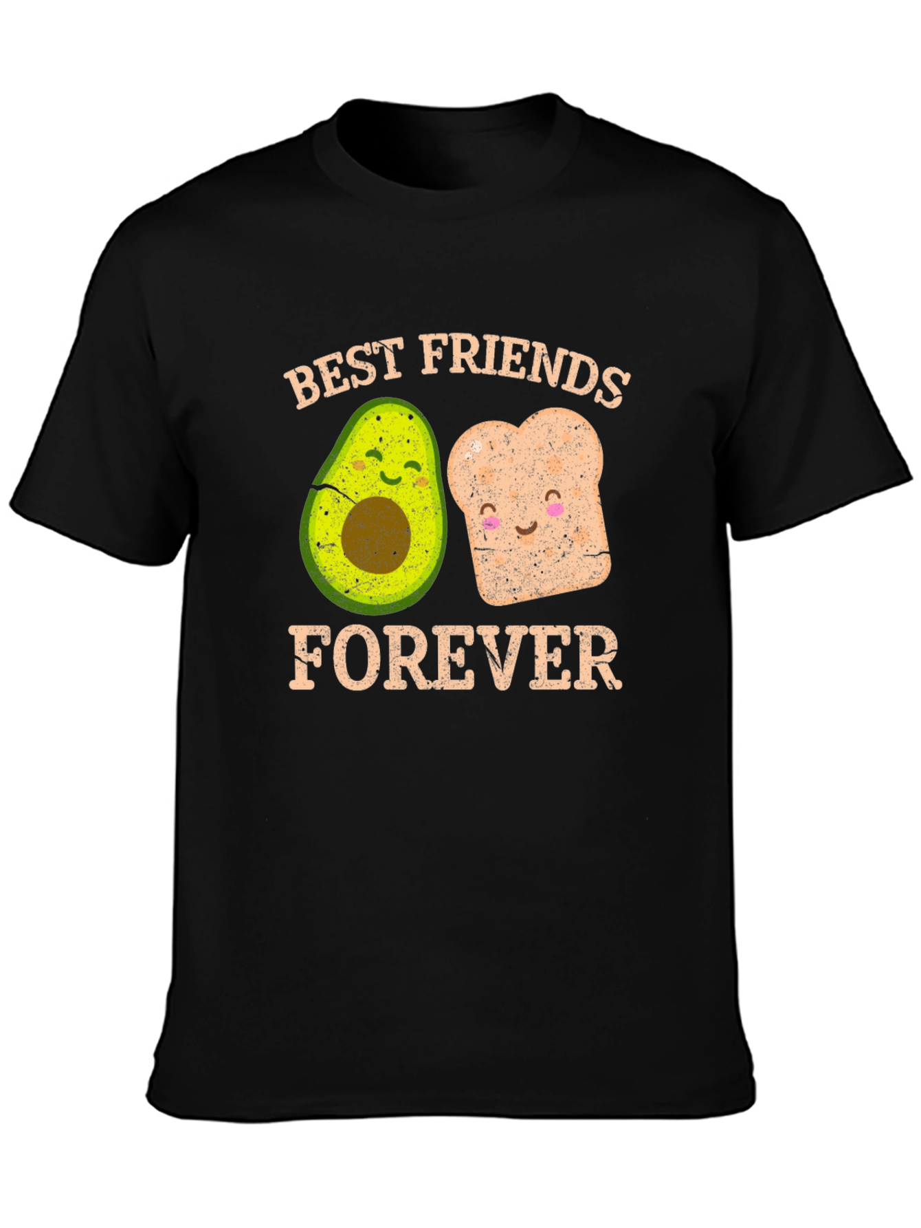 Black Best Friends Forever Avocado and Toast Graphic Tee view 3