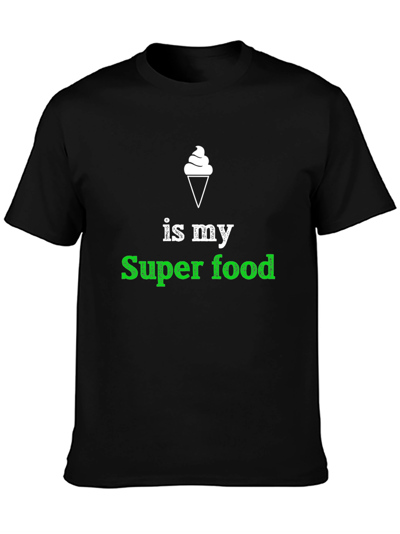 Black Ice Cream Super Food T-Shirt view 3