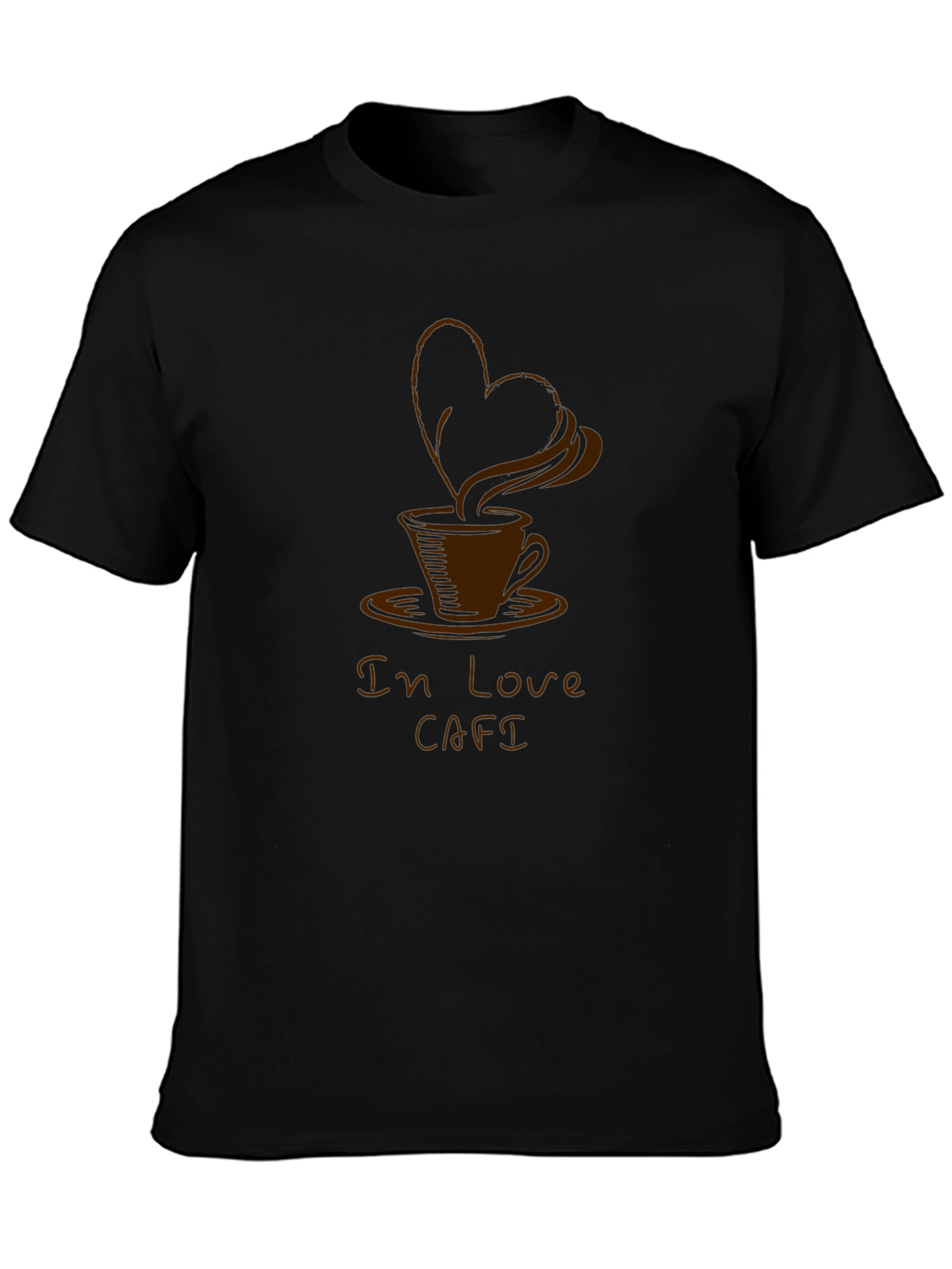 Black In Love Cafe Graphic T-Shirt - Black view 3
