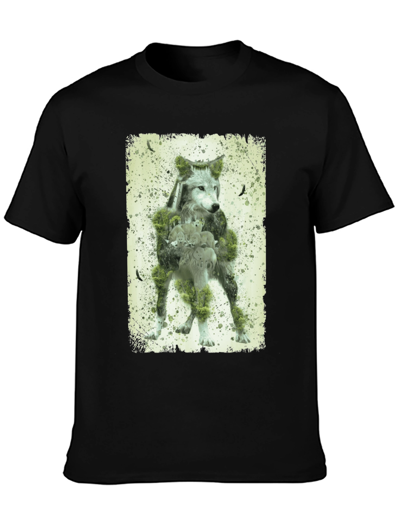 Wolf Forest Graphic T-Shirt - Nature Design Tee - 3