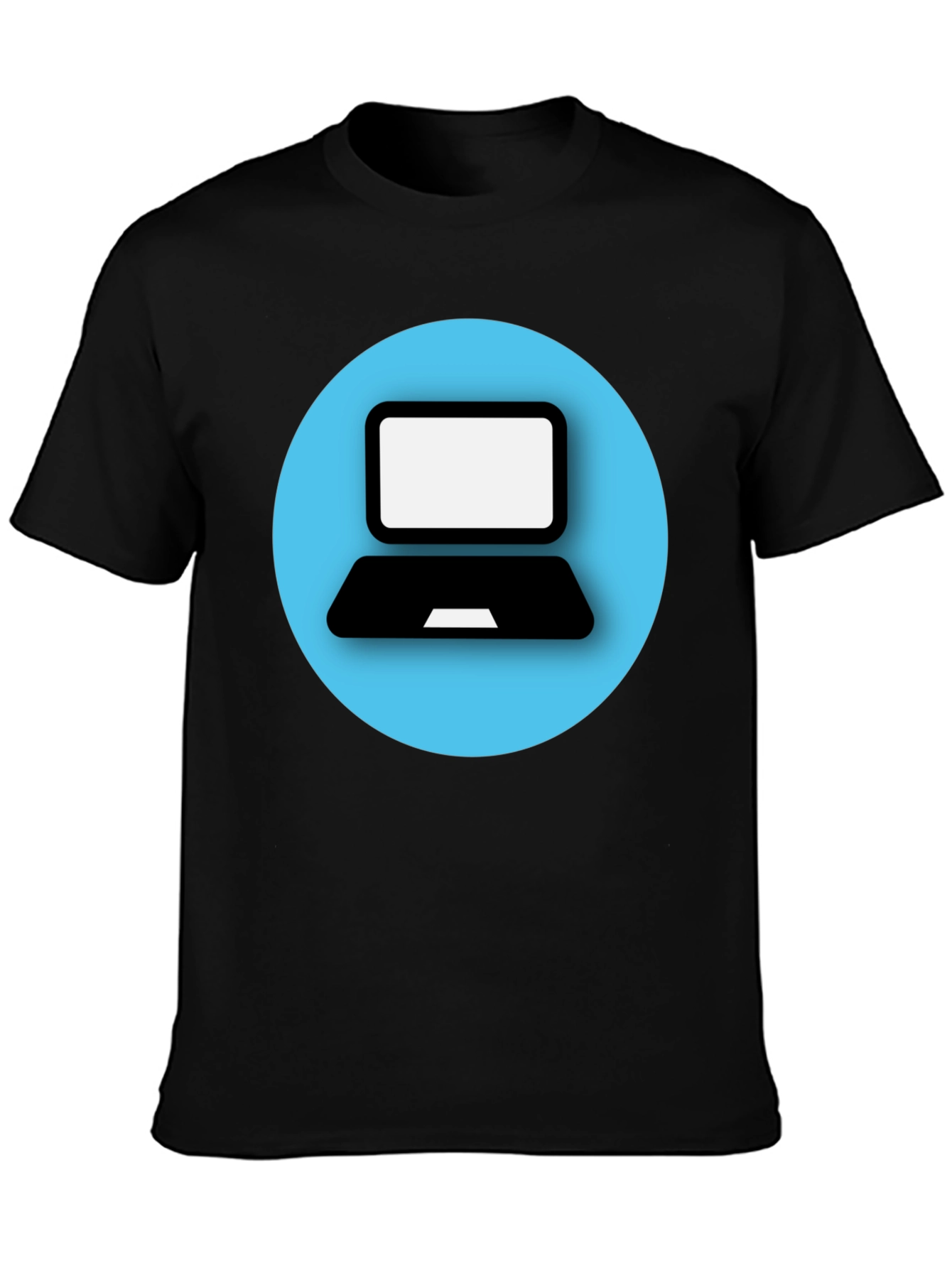 Black Laptop Graphic Tee - Tech Style T-Shirt view 3