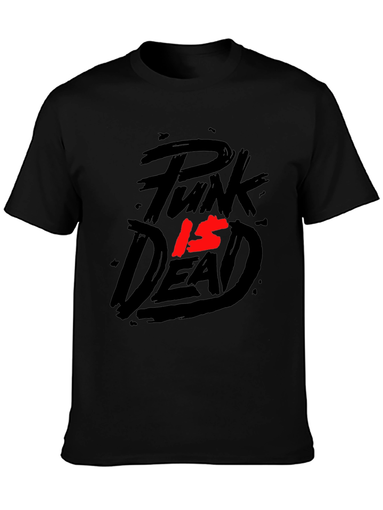Black Punk Is Dead Graphic Tee - Black T-Shirt view 3