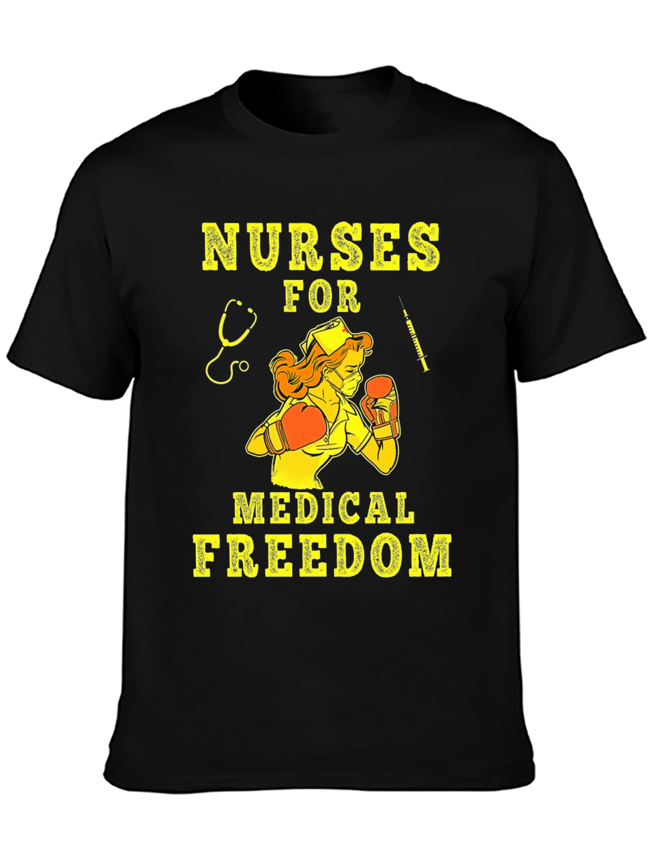 Black Nurses For Medical Freedom T-Shirt view 3