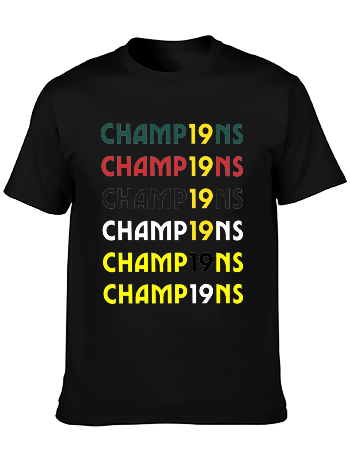Black Champions 19's T-Shirt view 3