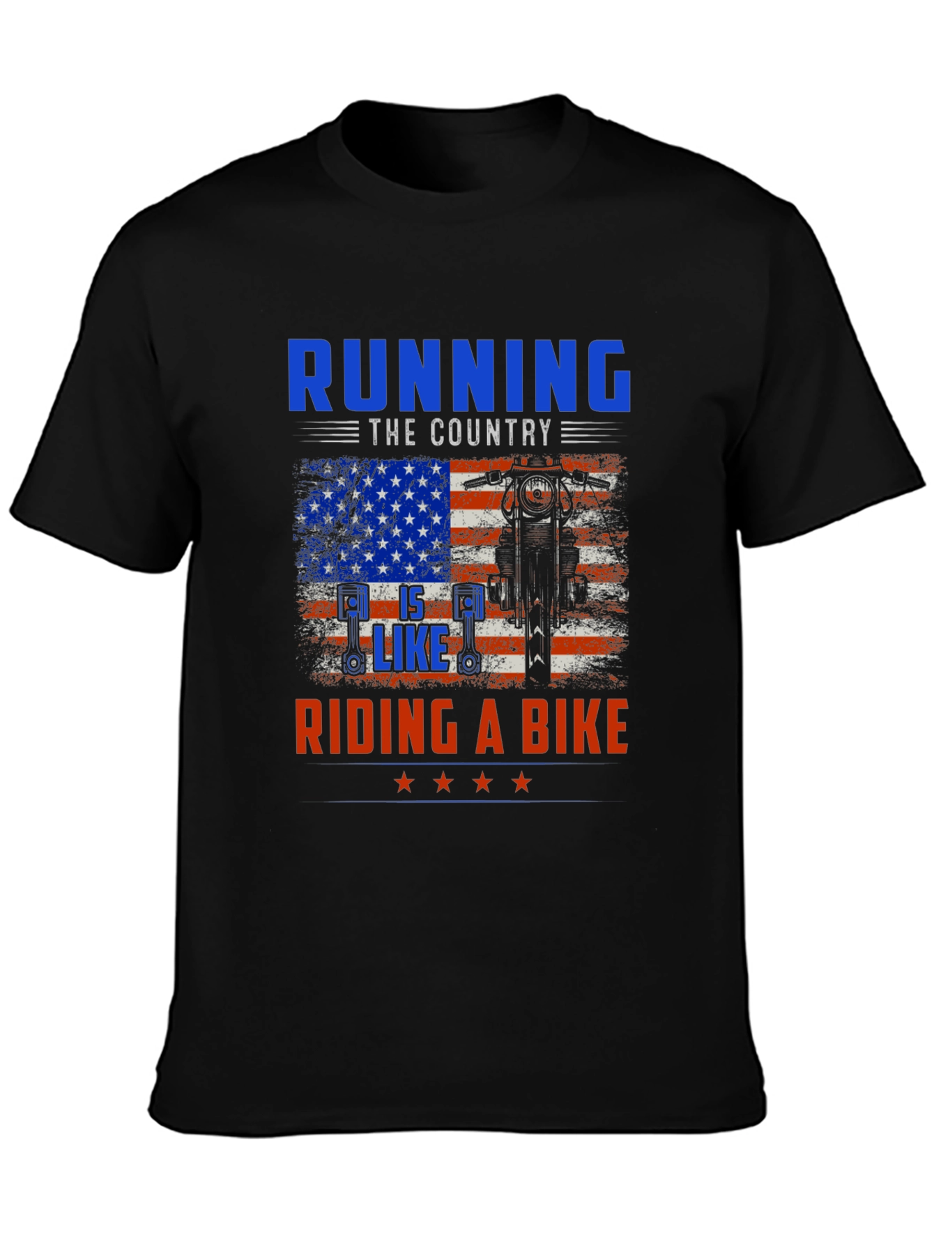 Black Running the Country is Like Riding a Bike Graphic Tee view 3