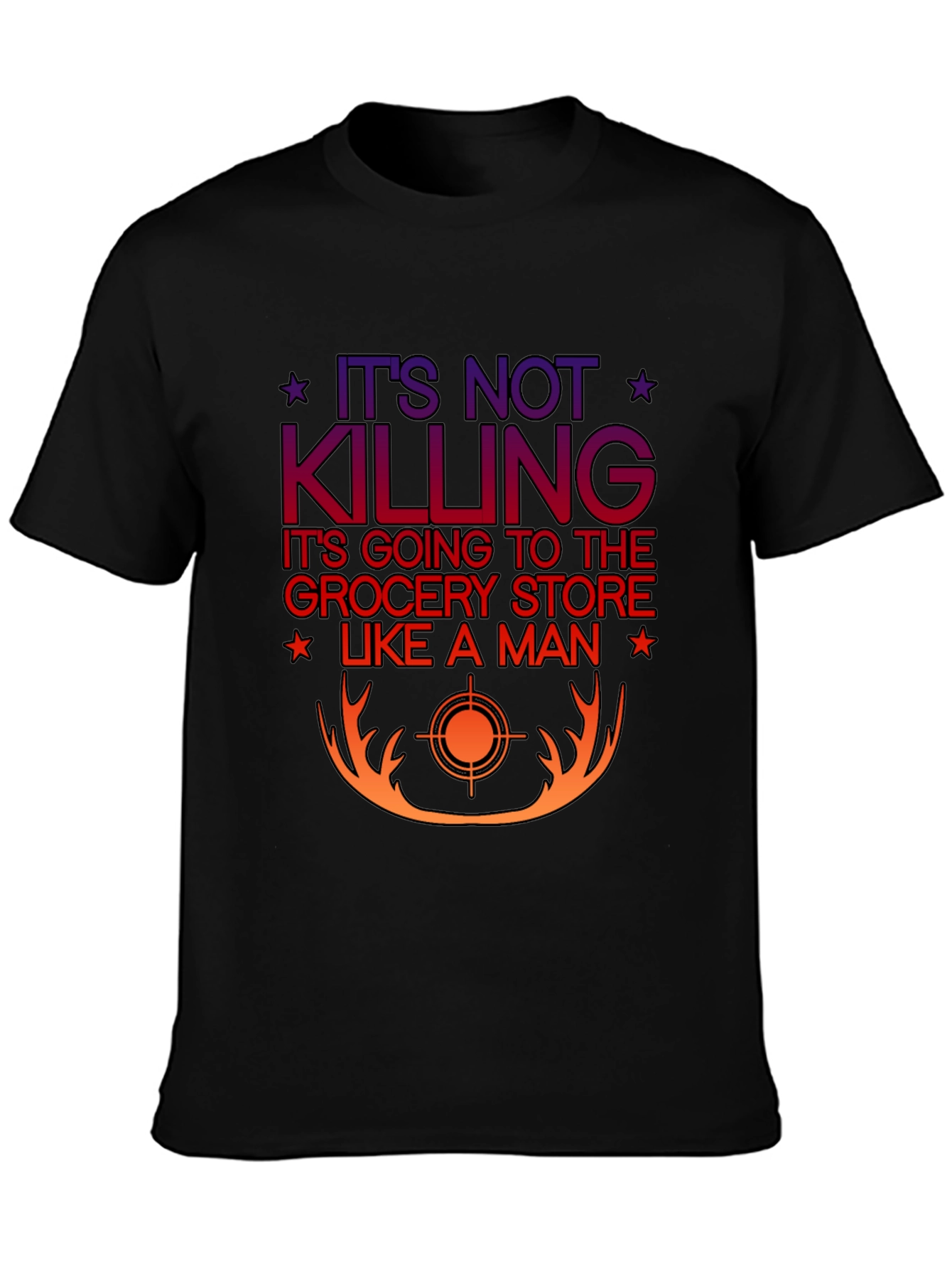 Black It's Not Killing T-Shirt, Grocery Store Humor Tee view 3