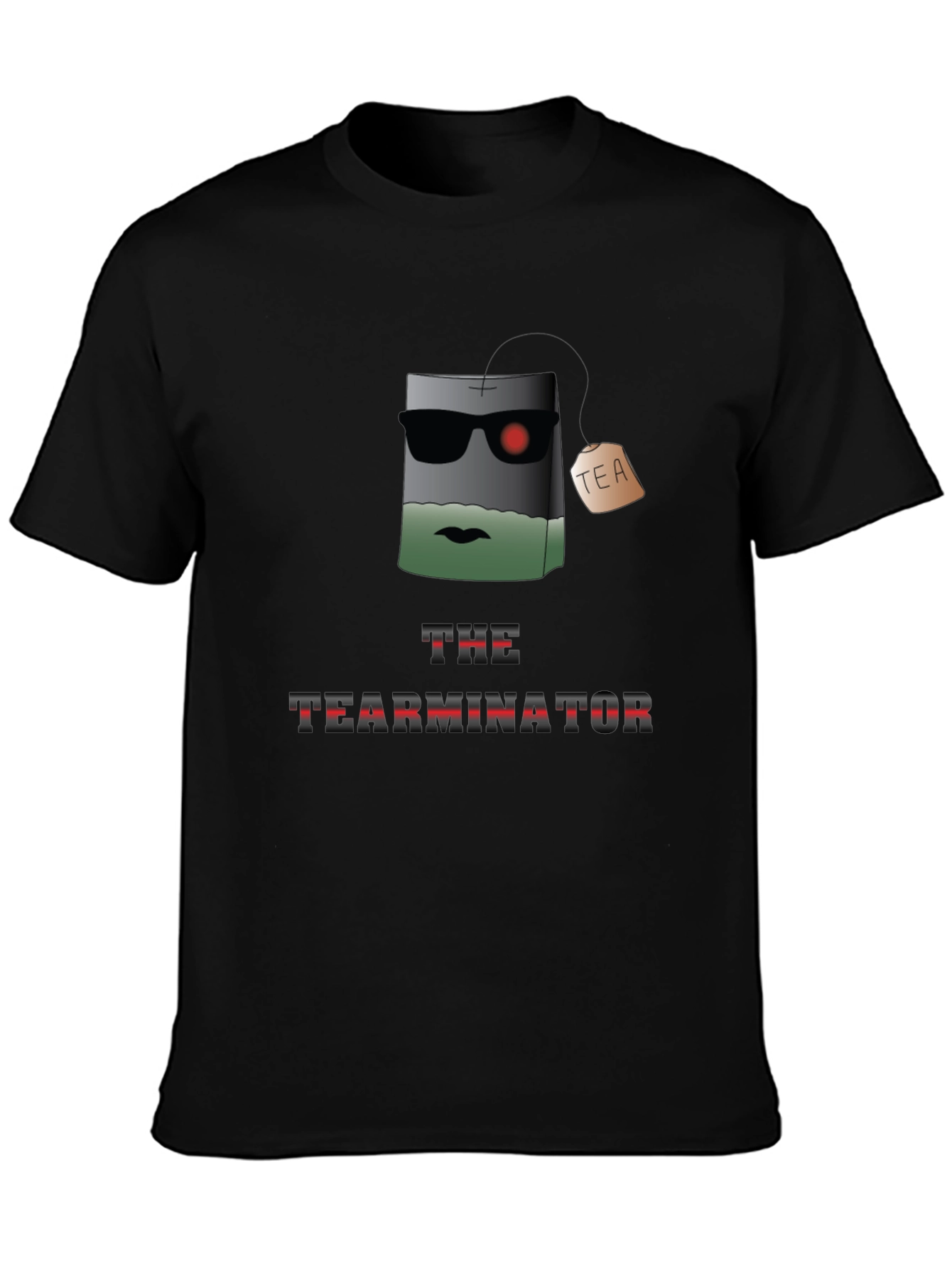Black The TEARMINATOR Graphic T-Shirt - Funny Tea Lover Tee view 3