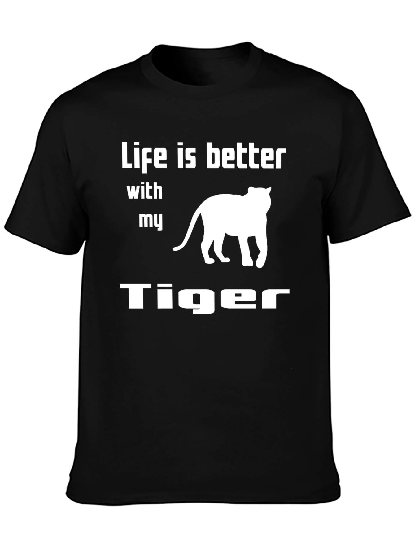 Black Life is Better With My Tiger Graphic Tee view 3