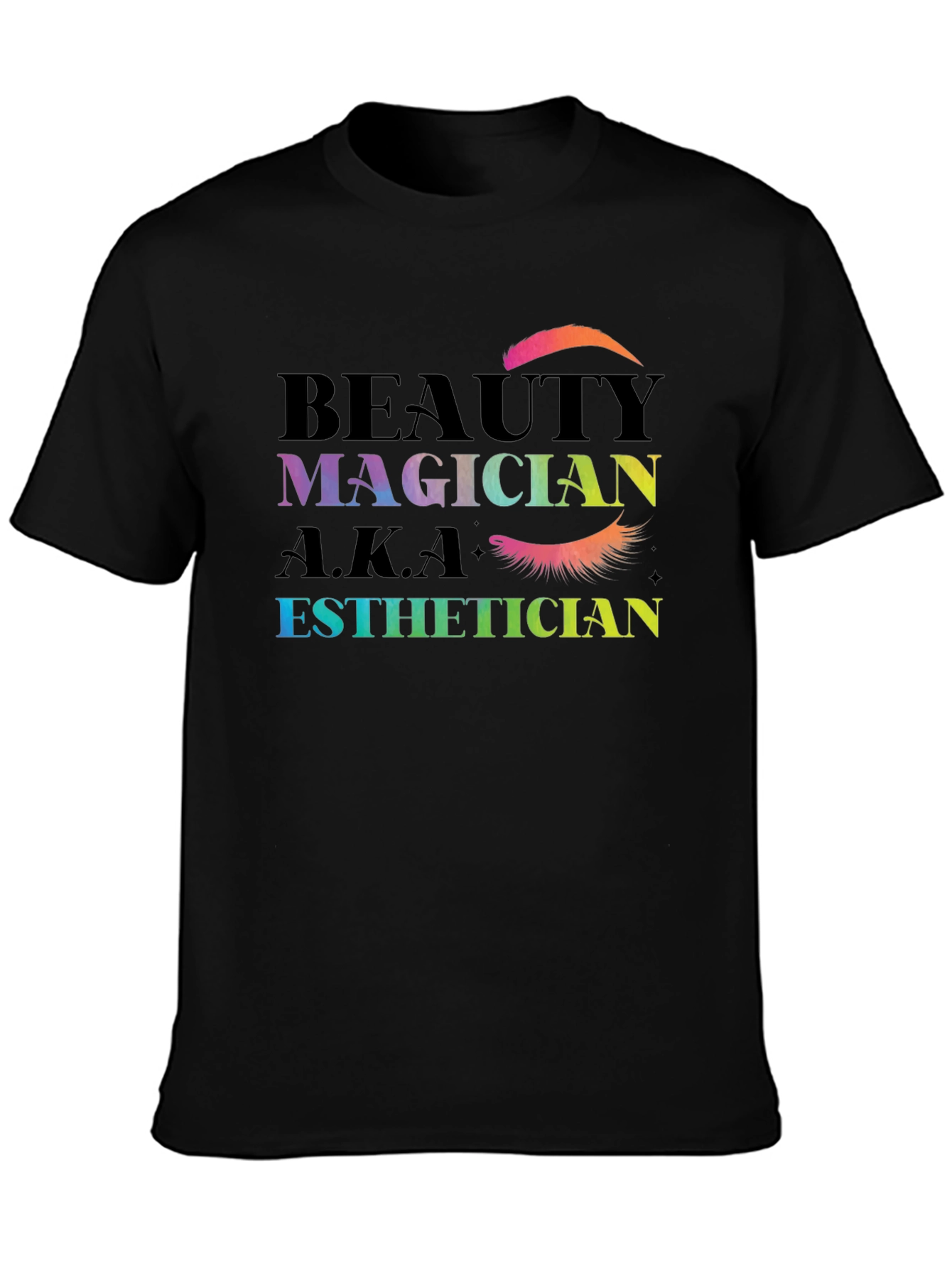 Black Beauty Magician Esthetician T-Shirt view 3