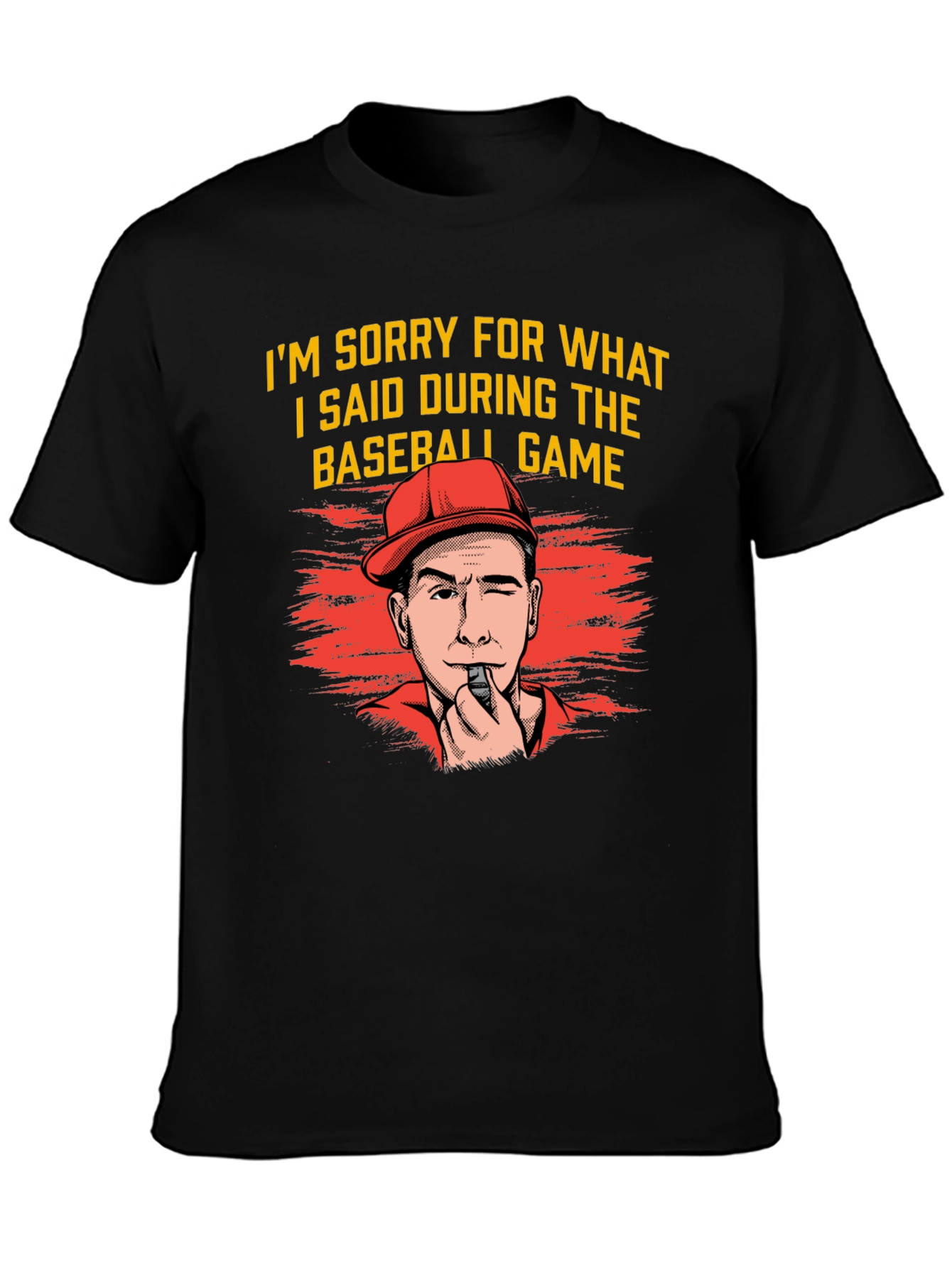 Black Baseball Game Apology T-Shirt - Funny Coach Tee view 3