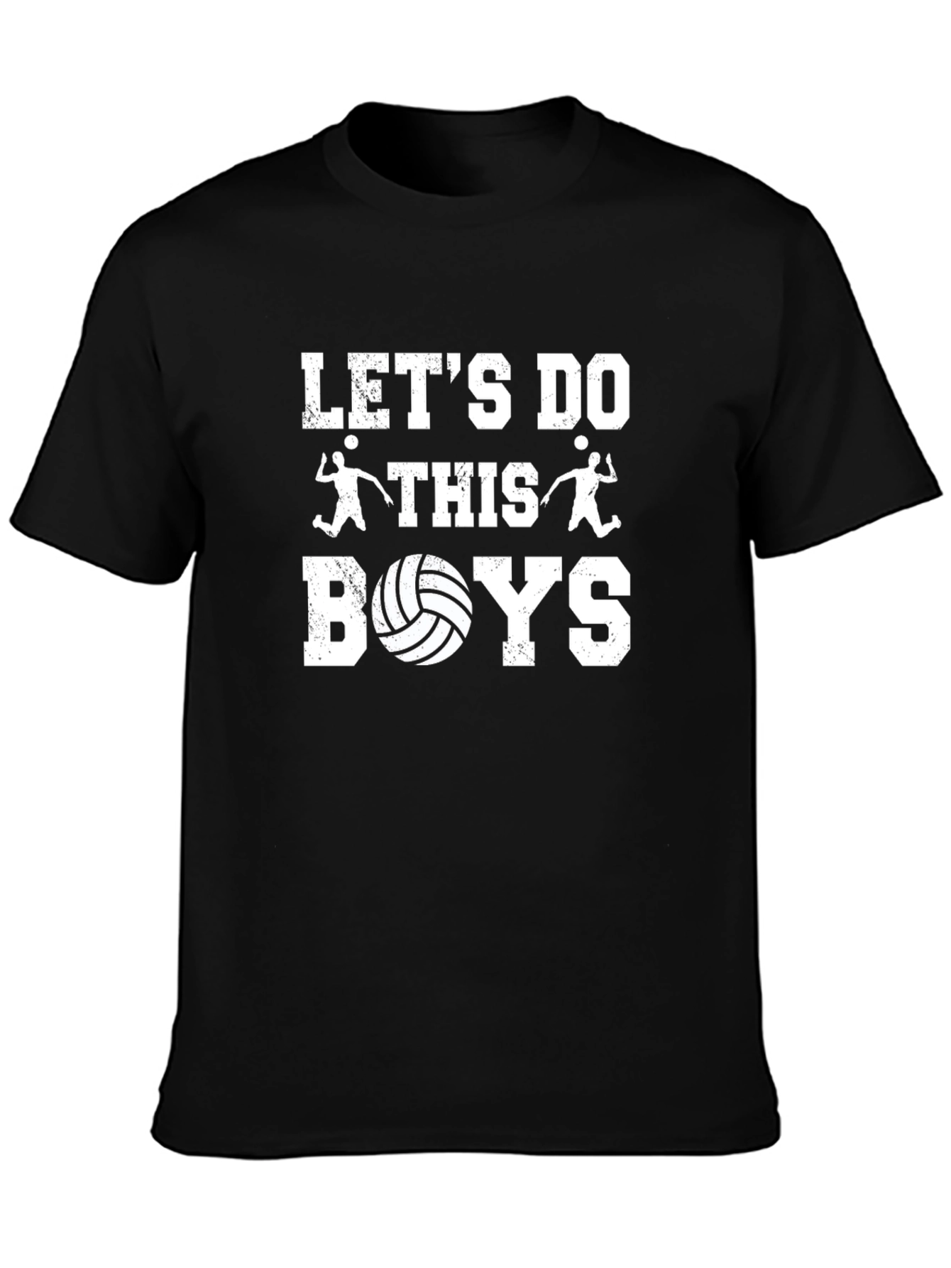 Black Let's Do This Boys Volleyball Graphic Tee view 3