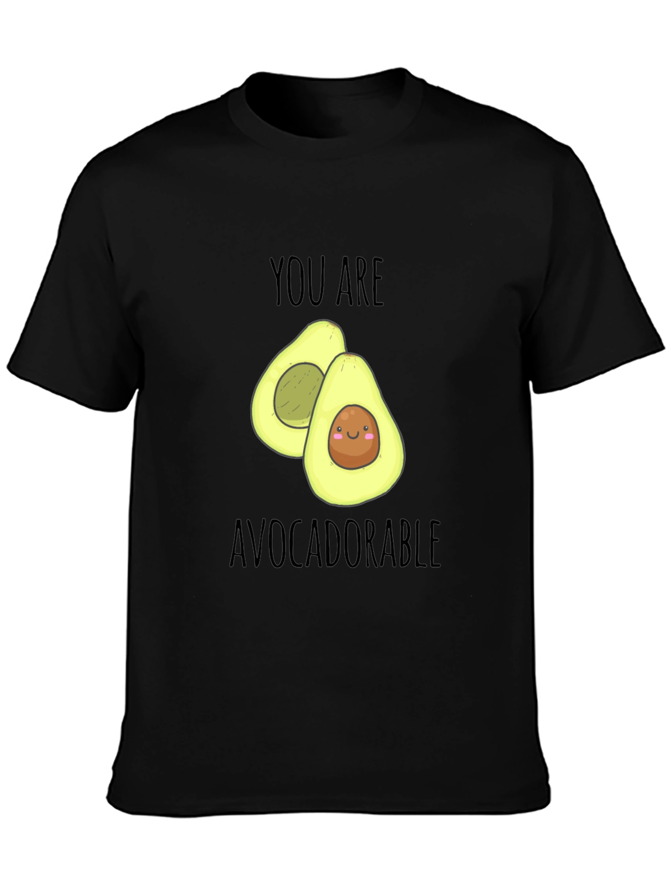 Black You Are Avocadorable T-Shirt - Black view 3