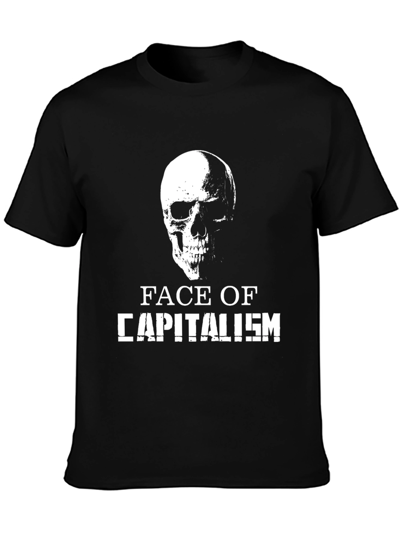Black Face of Capitalism Black T-Shirt view 3