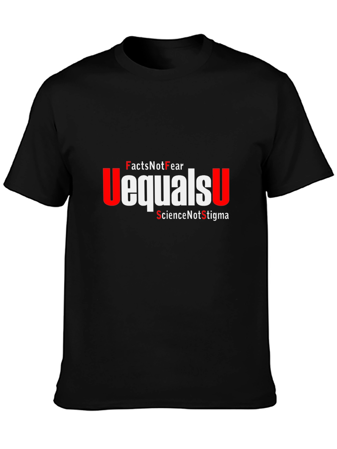 Black Facts Not Fear Equals U T-Shirt view 3