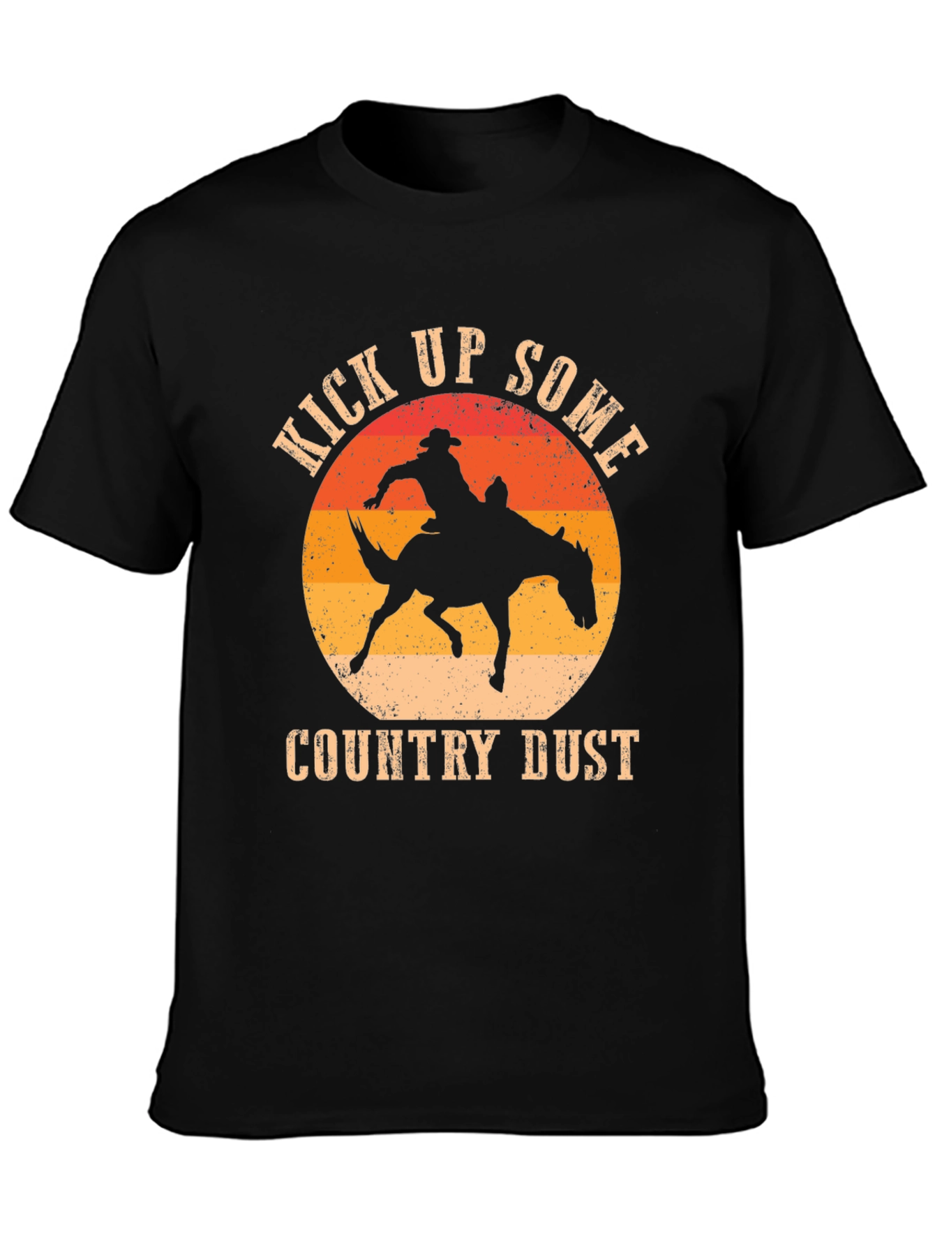 Kick Up Some Country Dust Cowboy Graphic T-Shirt - 3