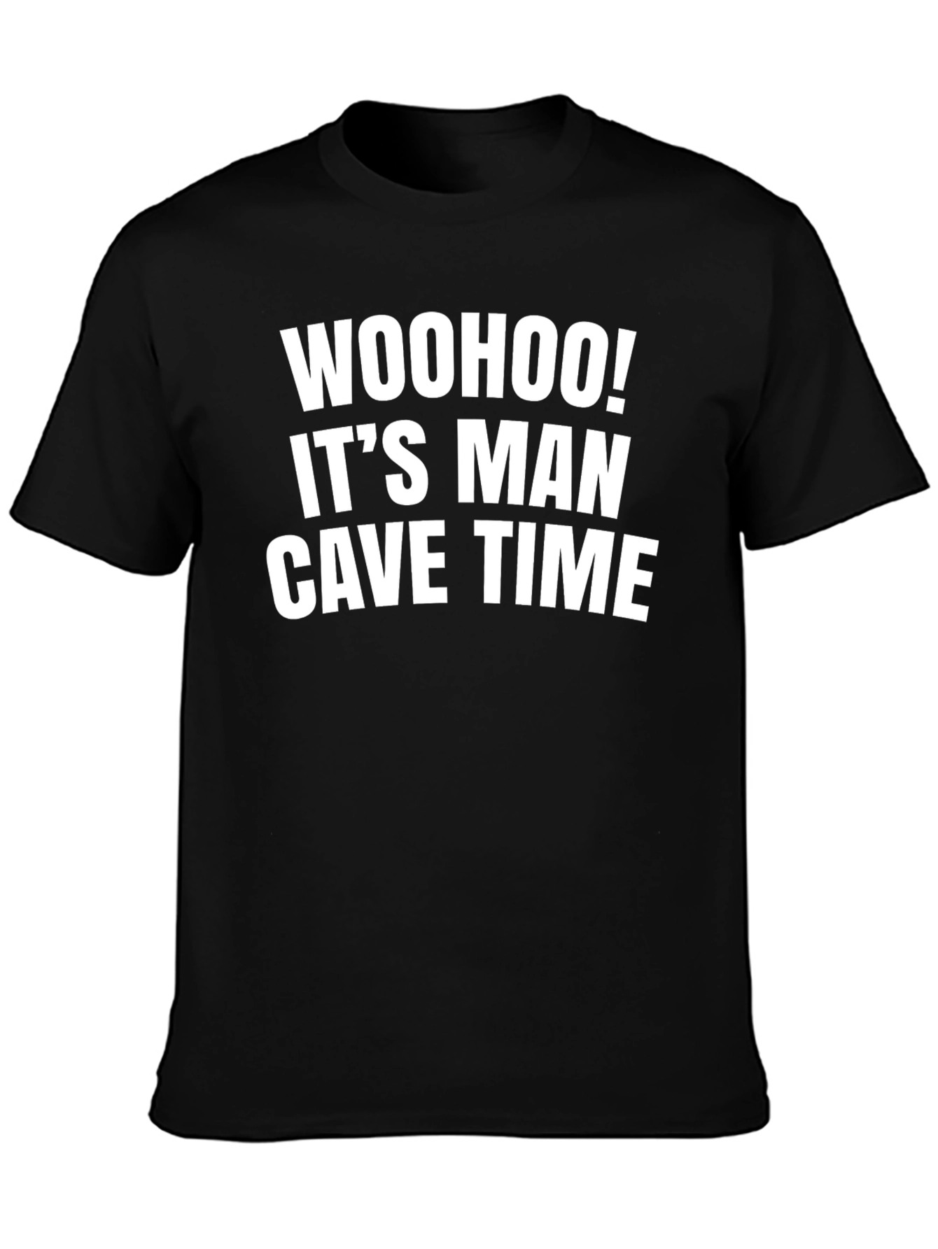 Black Man Cave Time T-Shirt - Black Graphic Tee view 3