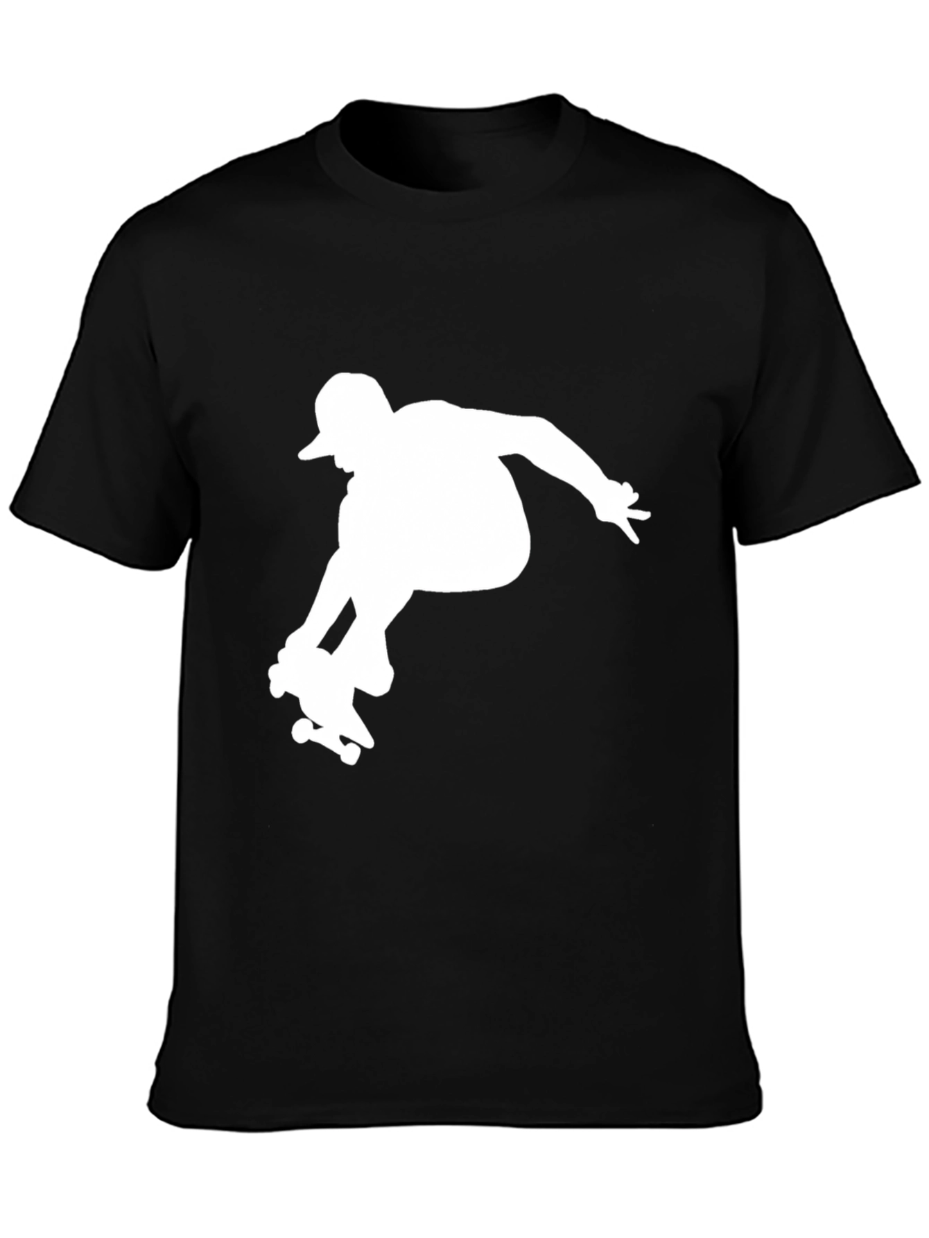 Black Skateboarding Silhouette T-Shirt - Black view 3