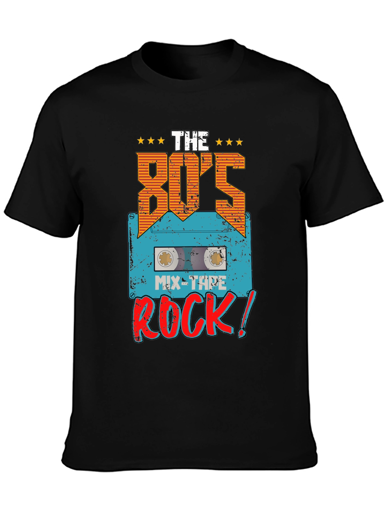 Black 80's Mix-Tape Rock T-Shirt view 3