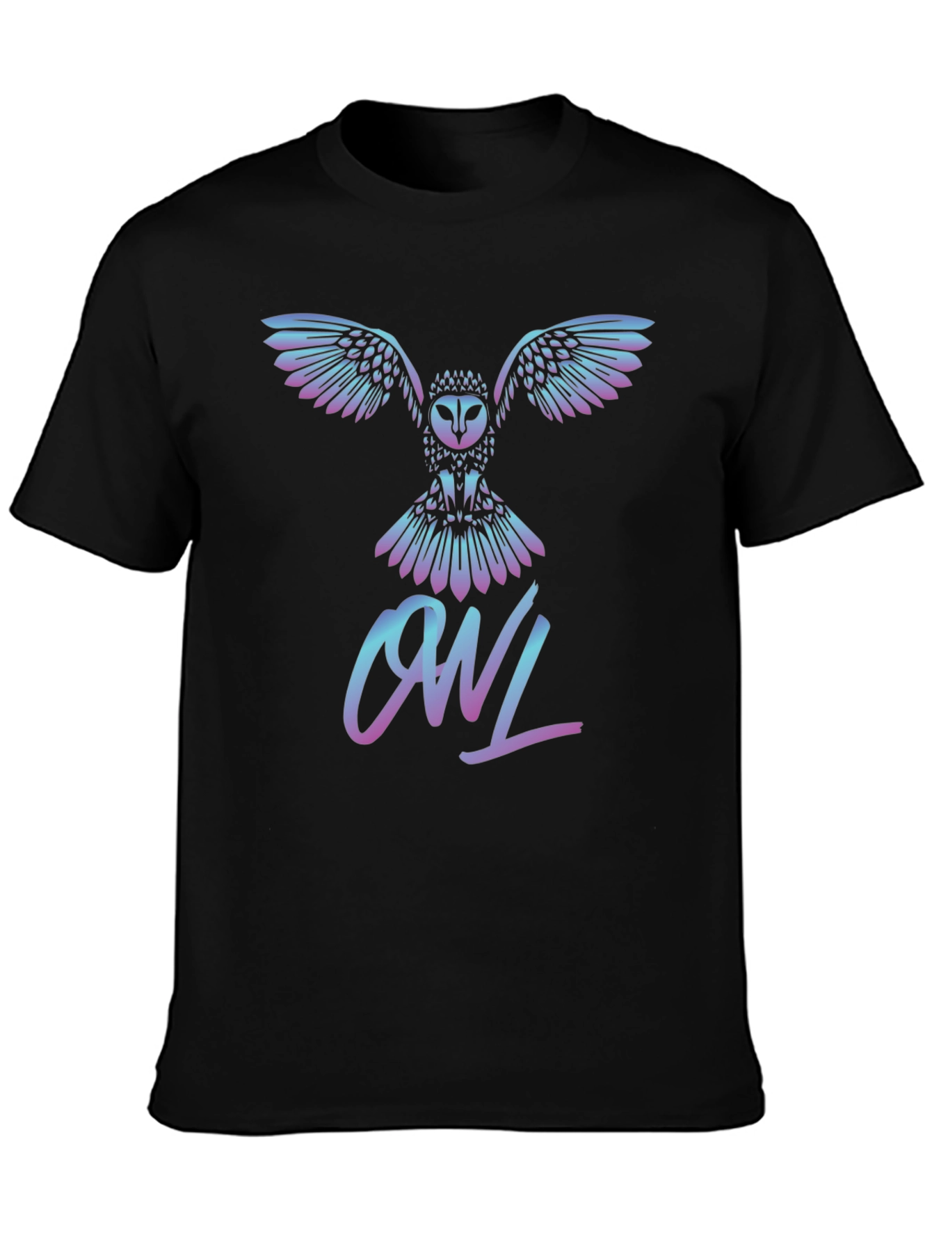 Black Owl Graphic T-Shirt - Stylish Crew Neck Tee view 3