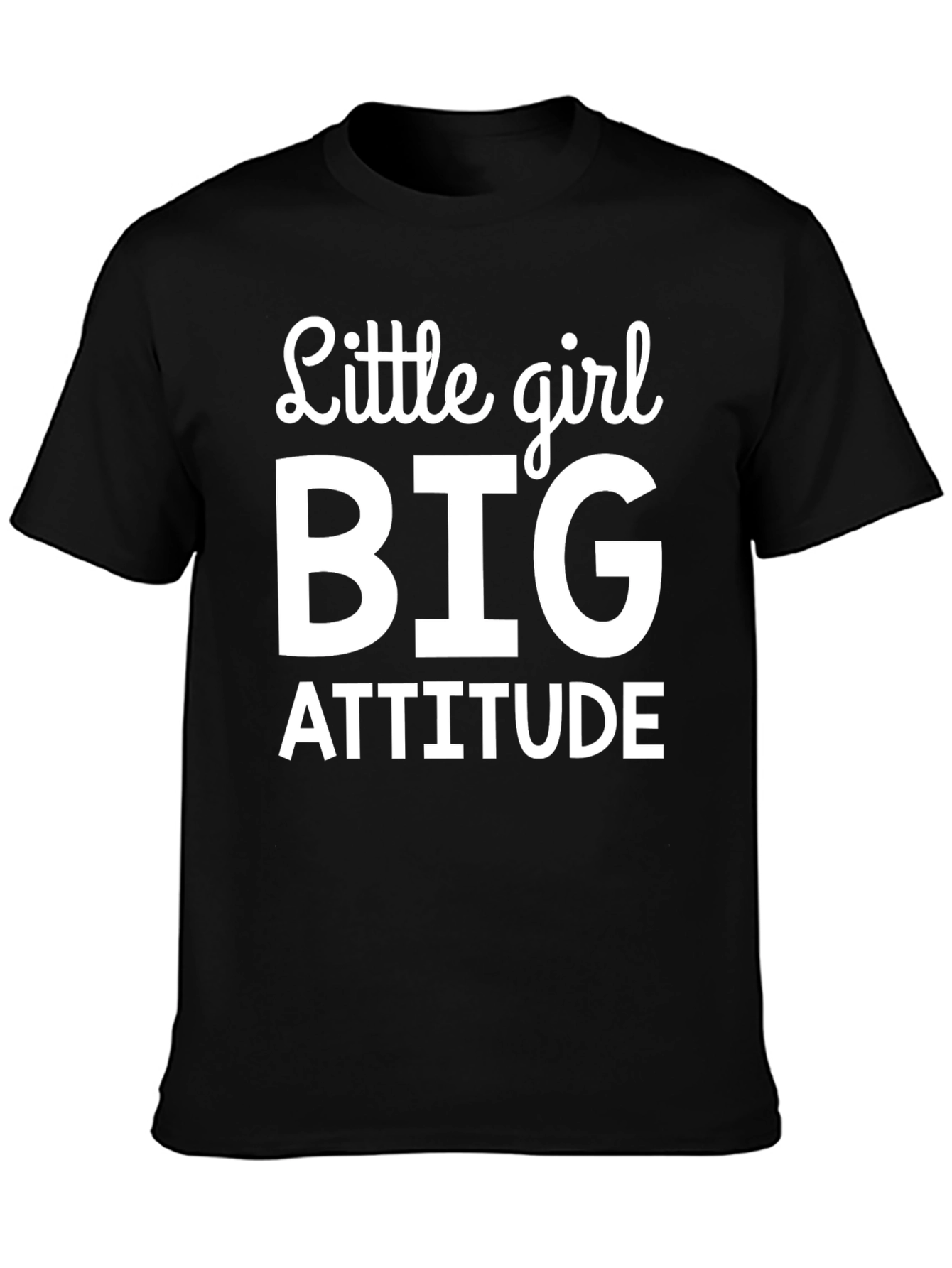 Black Little Girl Big Attitude T-Shirt - Adult Unisex view 3