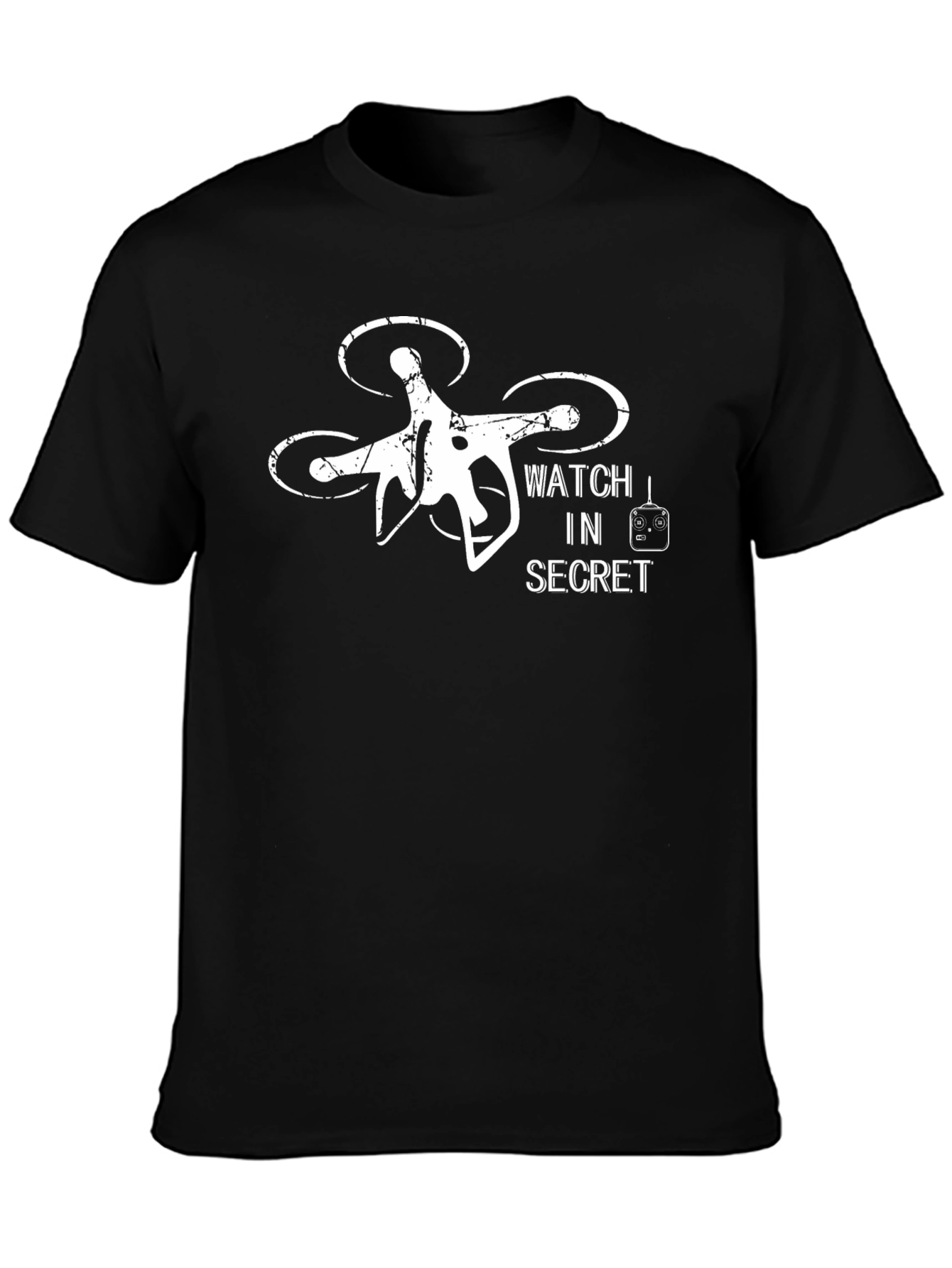 Watch In Secret Drone Graphic T-Shirt - 3