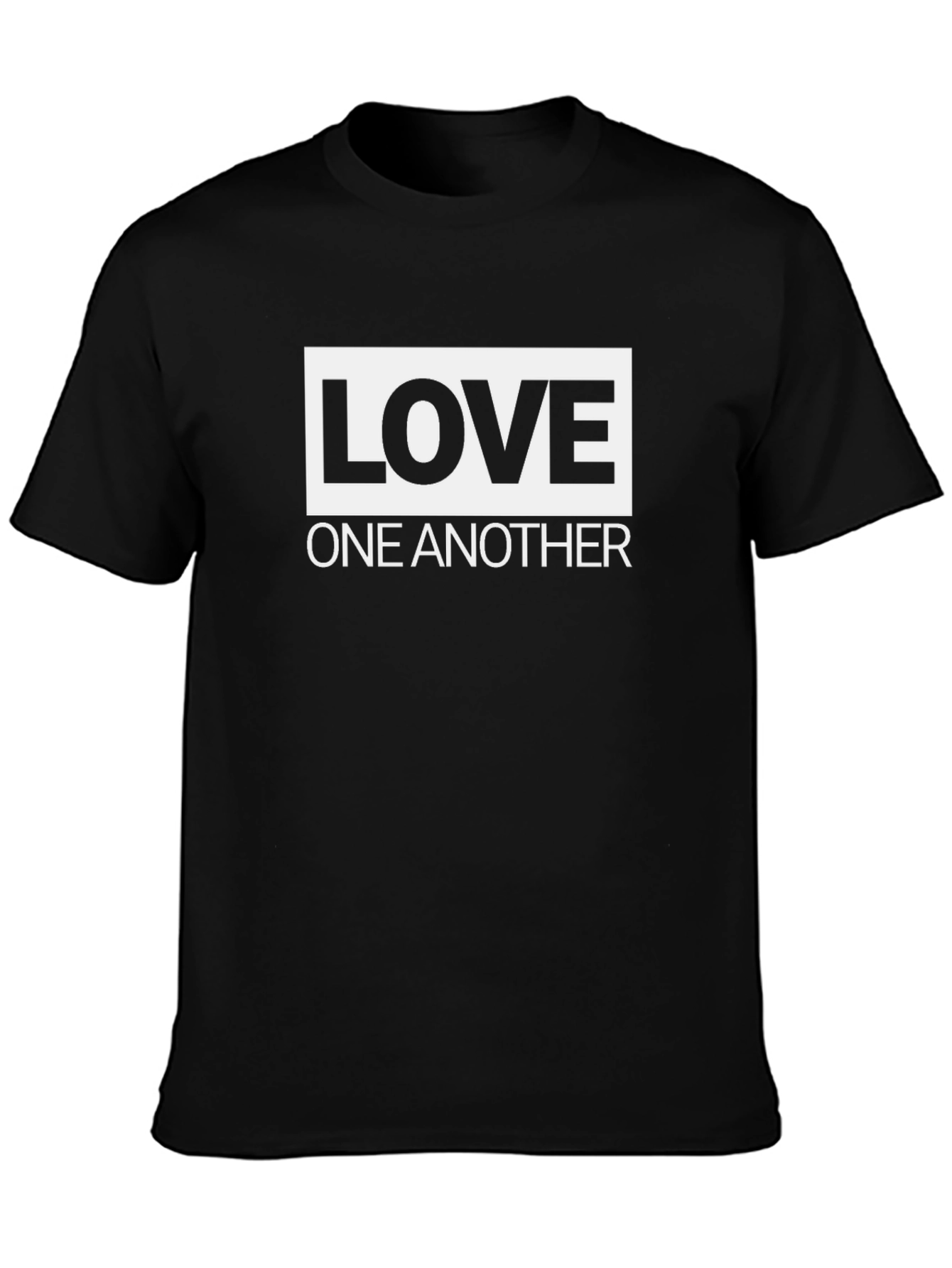 Black Love One Another T-Shirt - Black Graphic Tee view 3