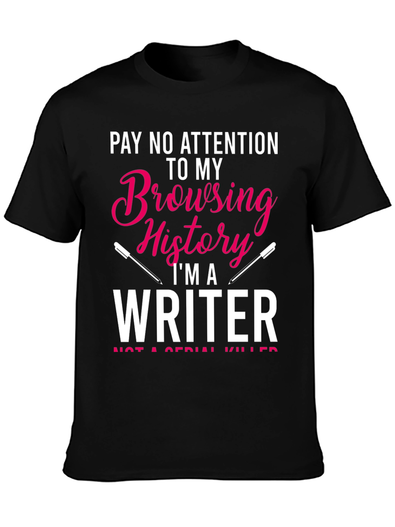 Black Writer Browsing History Graphic Tee view 3