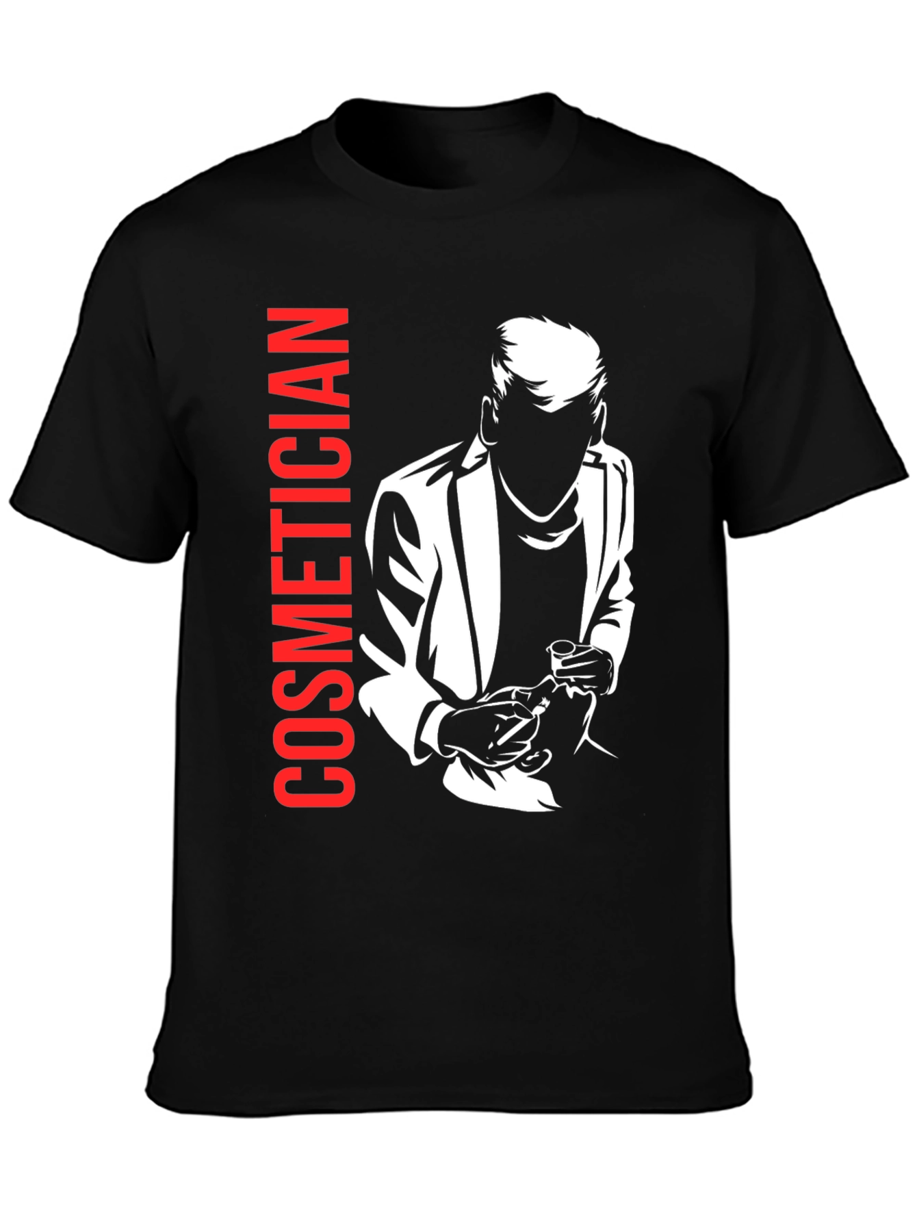 Black Cosmetician Graphic T-Shirt - Unisex Style view 3