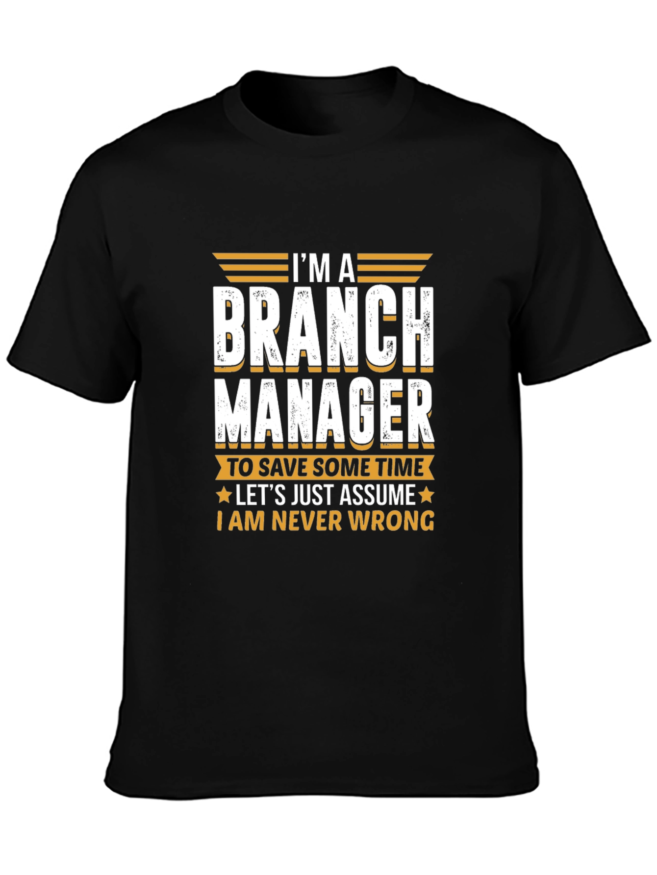 Black Branch Manager Novelty T-Shirt view 3