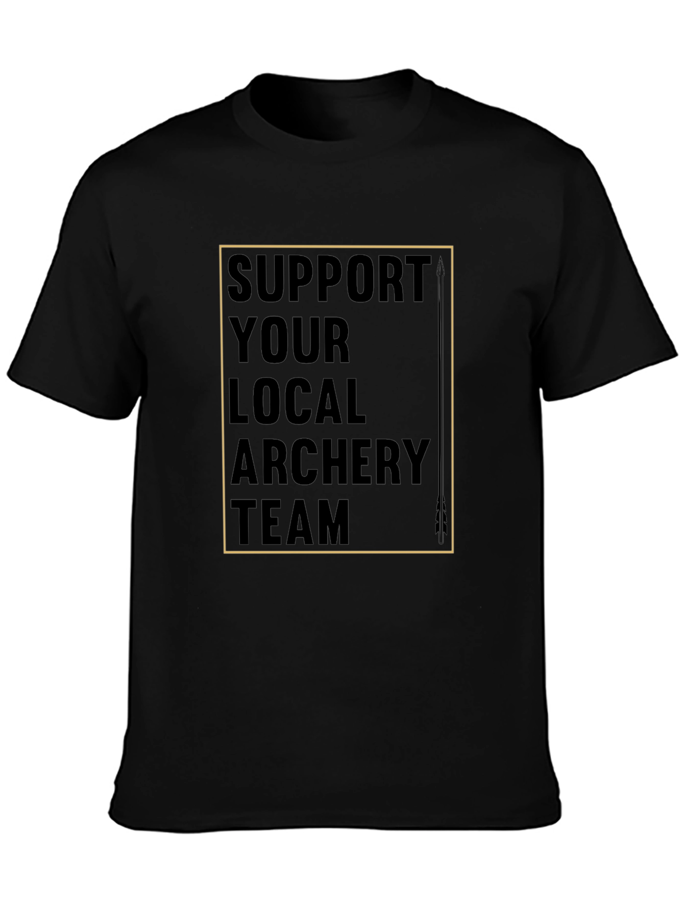 Black Archery Team Support T-Shirt view 3