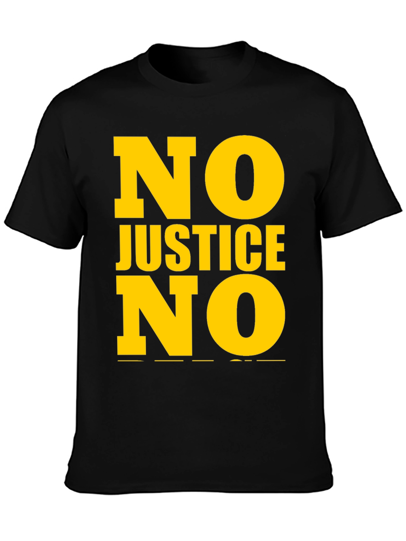 Black No Justice No Peace Graphic Tee view 3