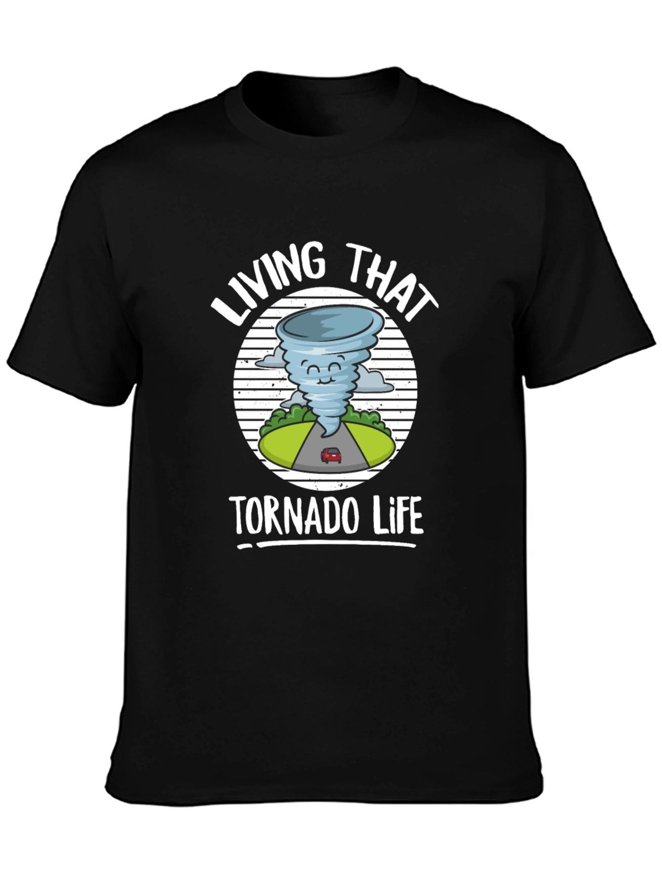 Black Living That Tornado Life Graphic T-Shirt view 3