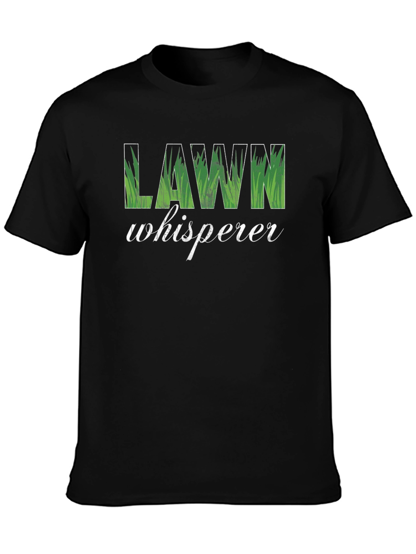 Black Lawn Whisperer Graphic Tee - Black Cotton T-Shirt view 3