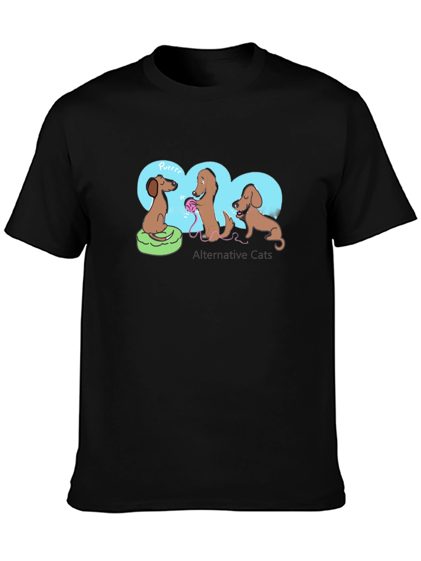 Black Dachshund 'Alternative Cats' Graphic Tee view 3
