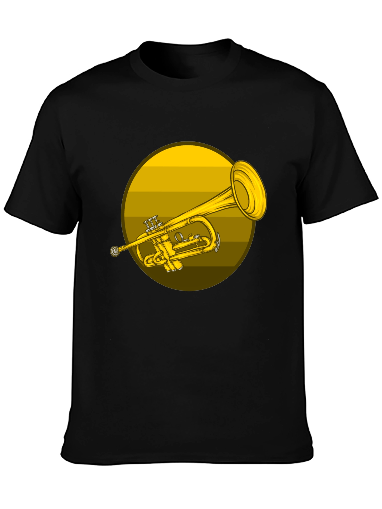 Black Trumpet Graphic T-Shirt - Music Lover Tee view 3