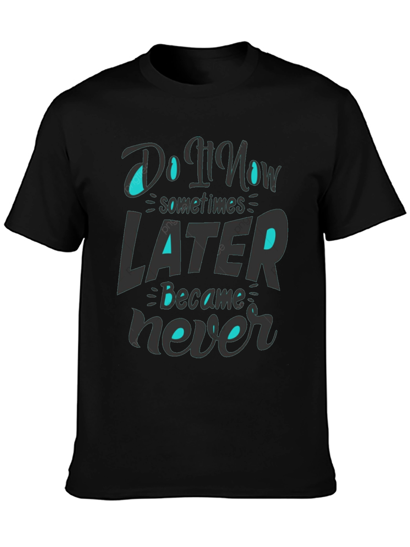 Black Do it Now T-Shirt view 3