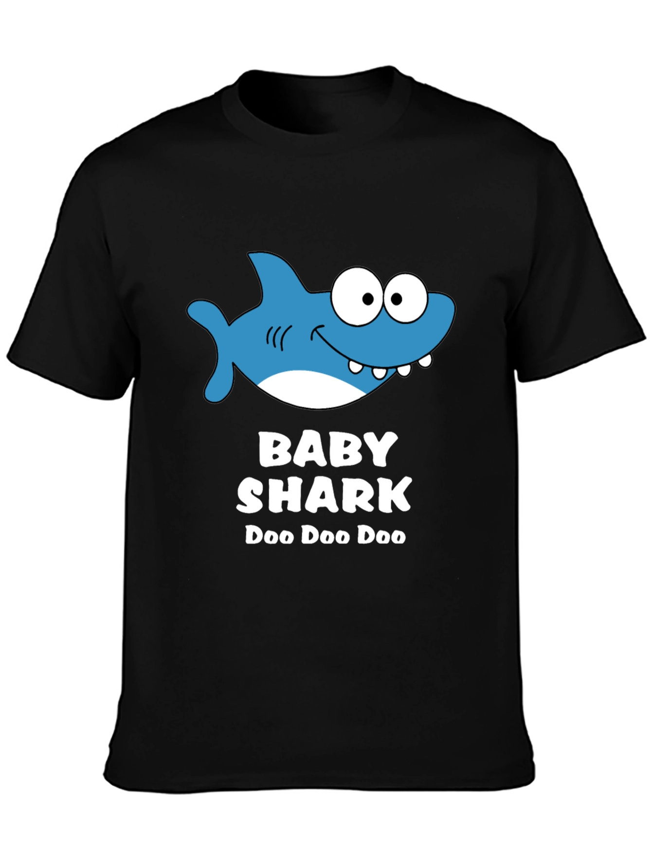 Black Baby Shark Doo Doo Doo T-Shirt view 3