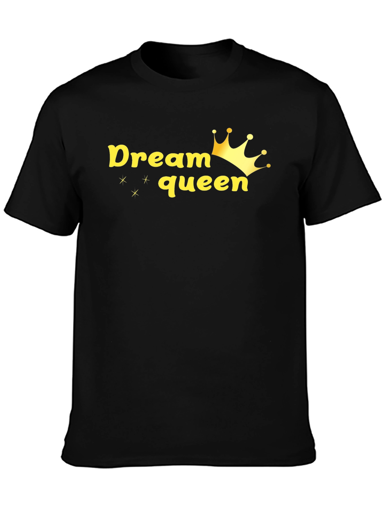 Black Dream Queen Graphic Black T-Shirt view 3