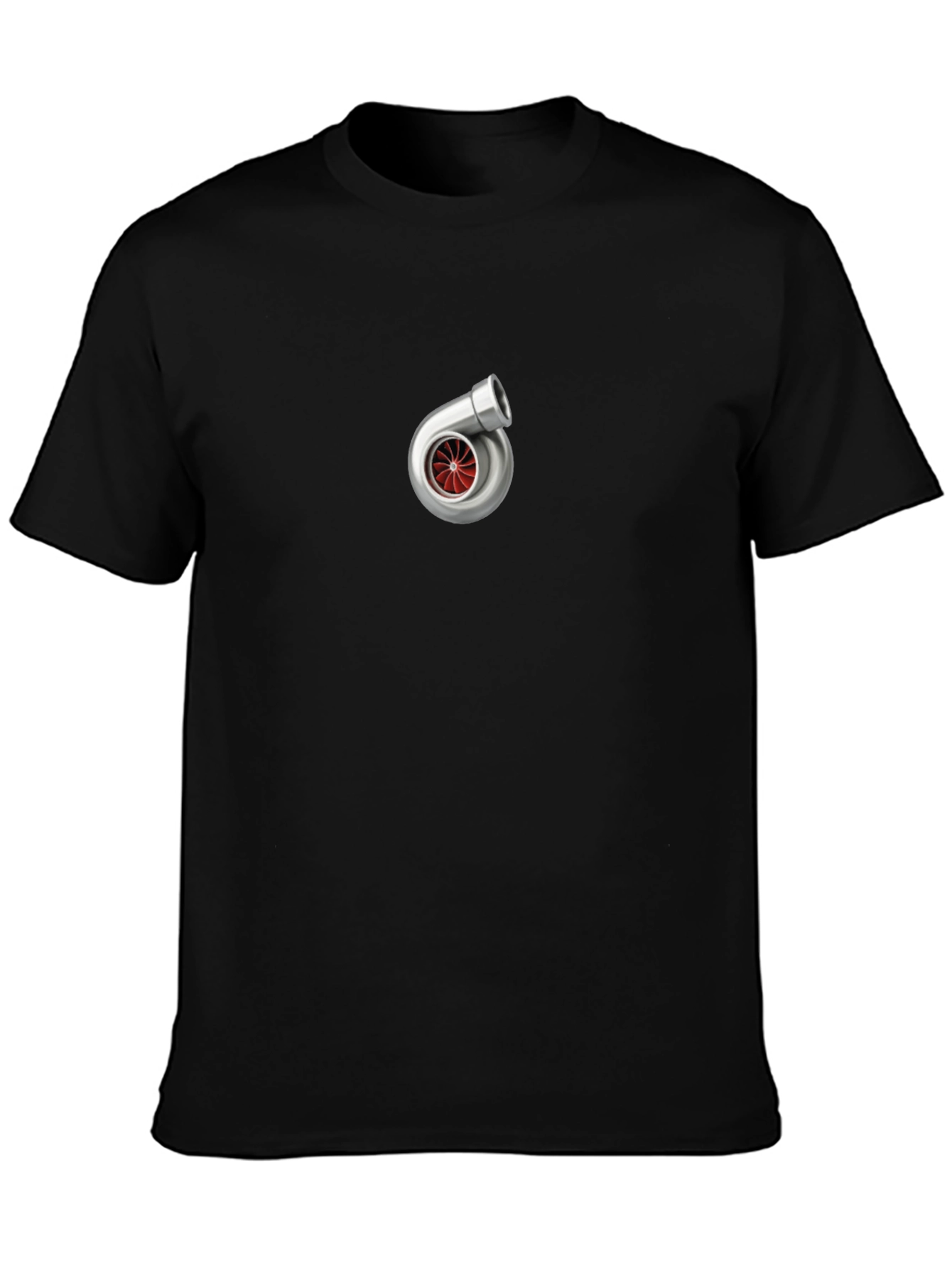 Black Turbo T-Shirt - Black Crew Neck Graphic Tee view 3