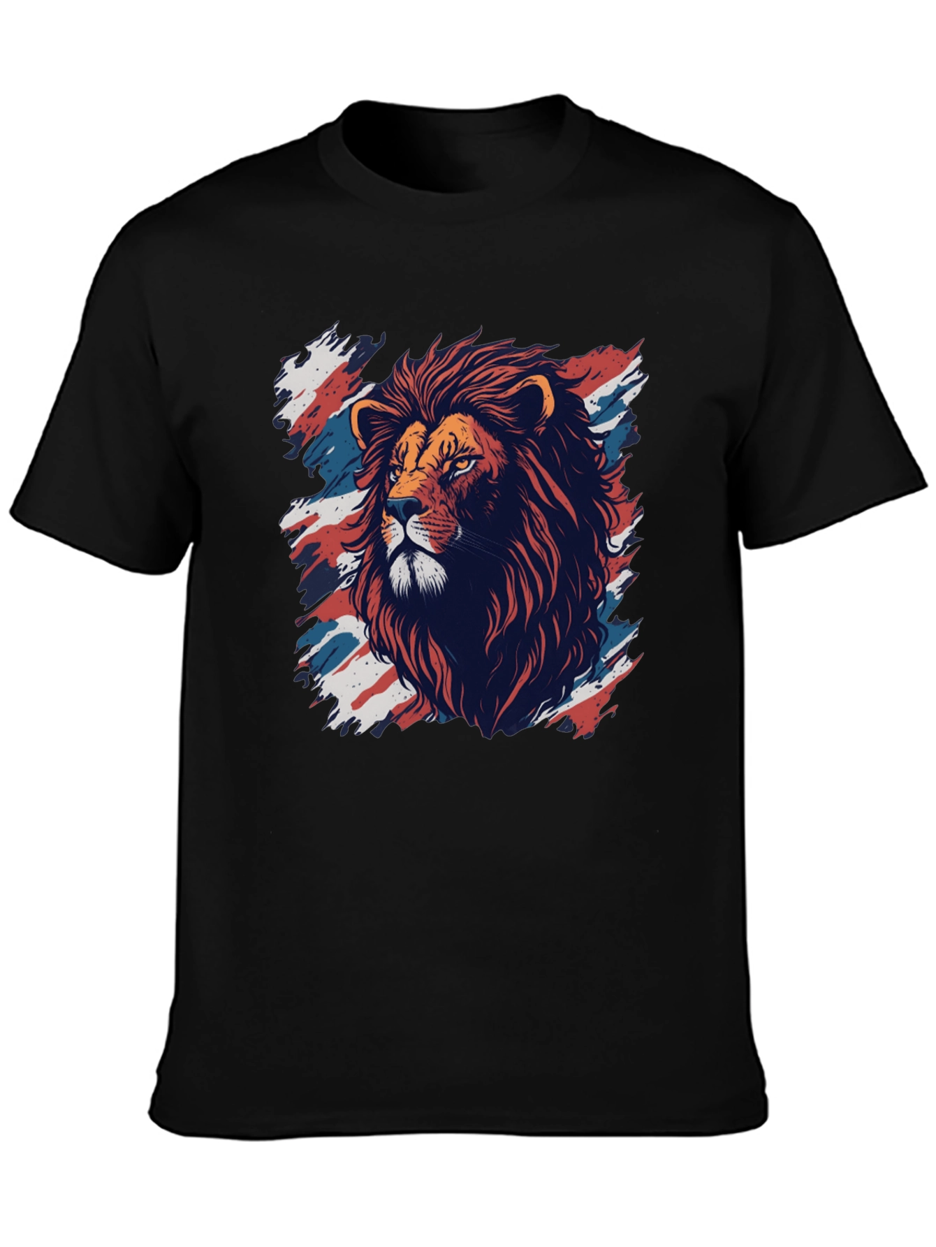 Black Lion Graphic T-Shirt - Bold Artistic Design view 3