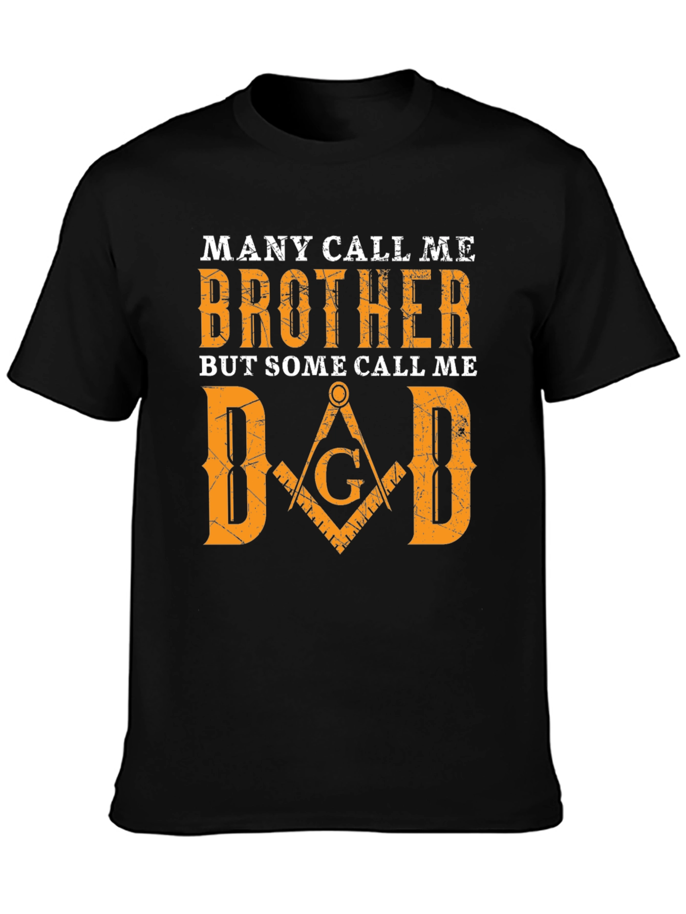 Black Many Call Me Brother Dad T-Shirt view 3