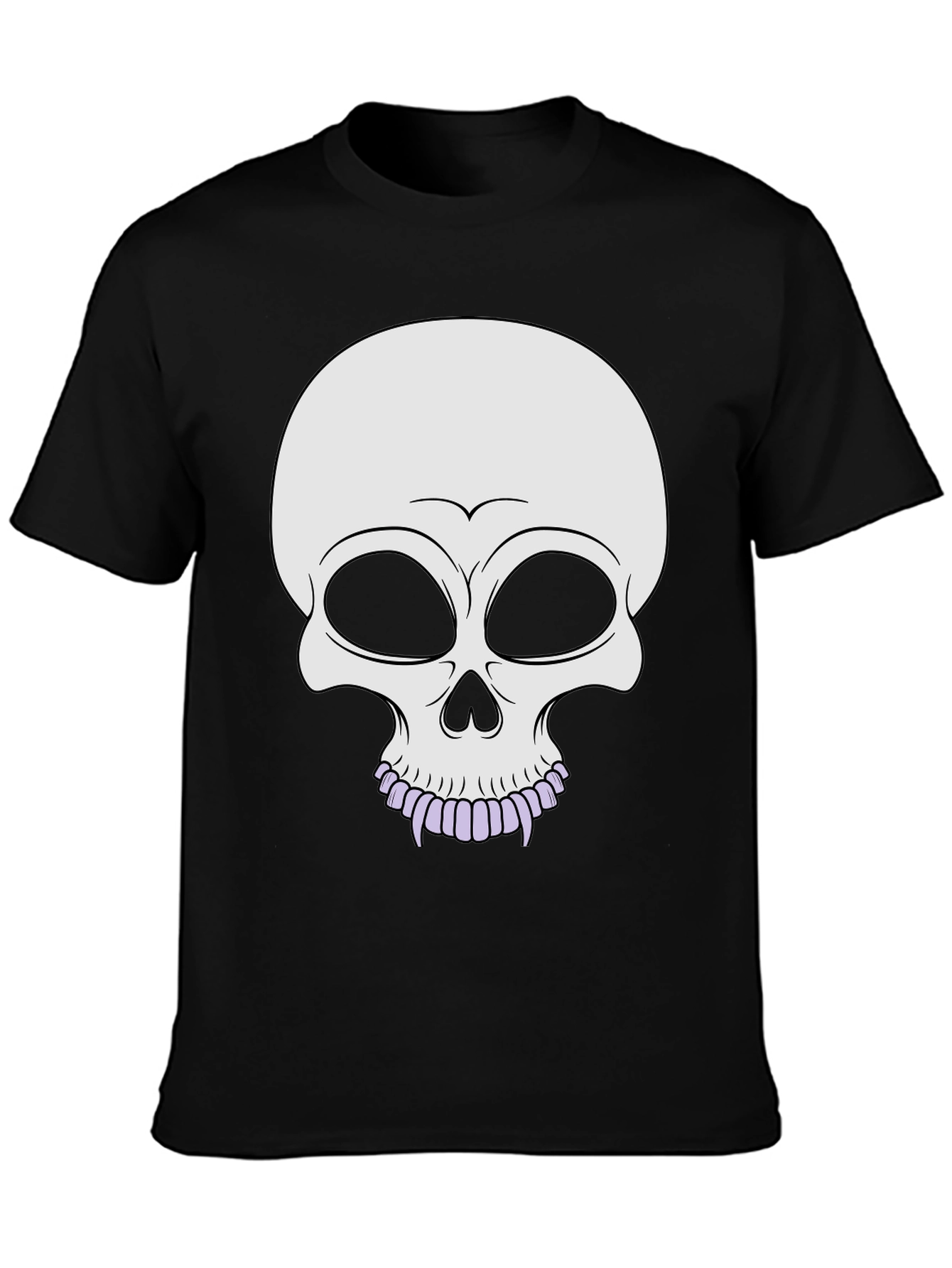 Black Skull Graphic Tee - Stylish Halloween Apparel view 3